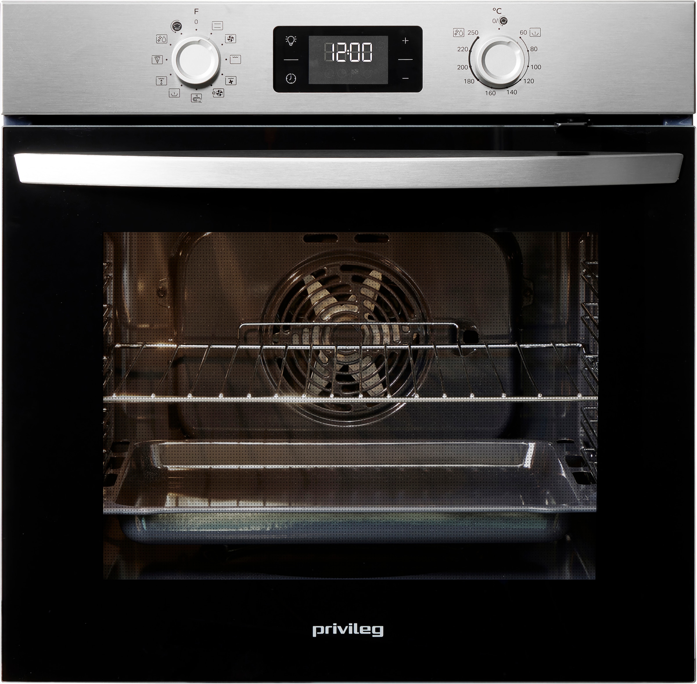 Privileg Backofen-Set Materia »PBA285HR0I« Hydrolyse Set, 2 Stk. tlg. ECO Heißluft - saftigen Braten durch gleichmäßige Luftverteilung