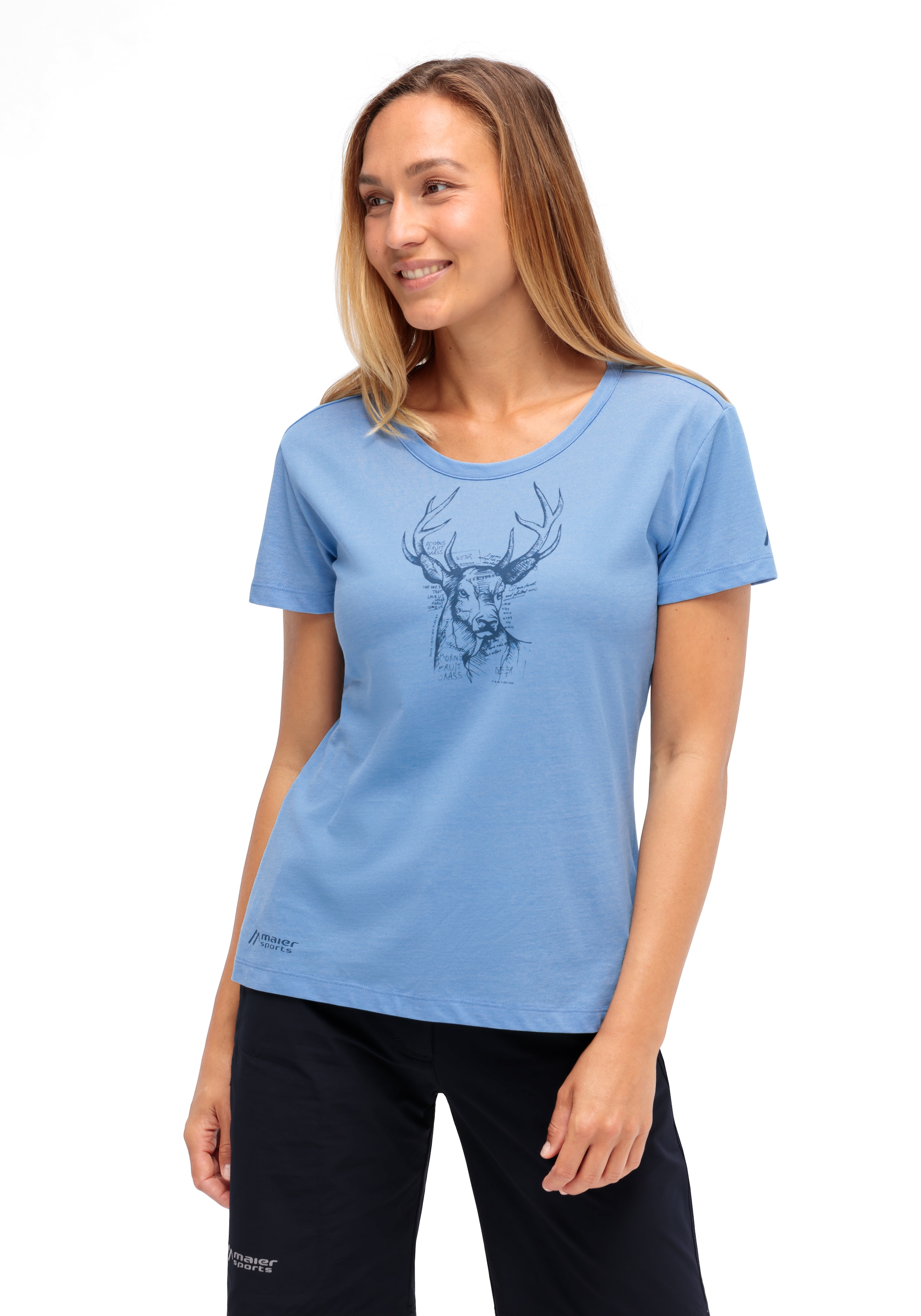 Maier Sports T-Shirt »Larix W«, Damen Funktionsshirt, Freizeitshirt mit Aufdruck