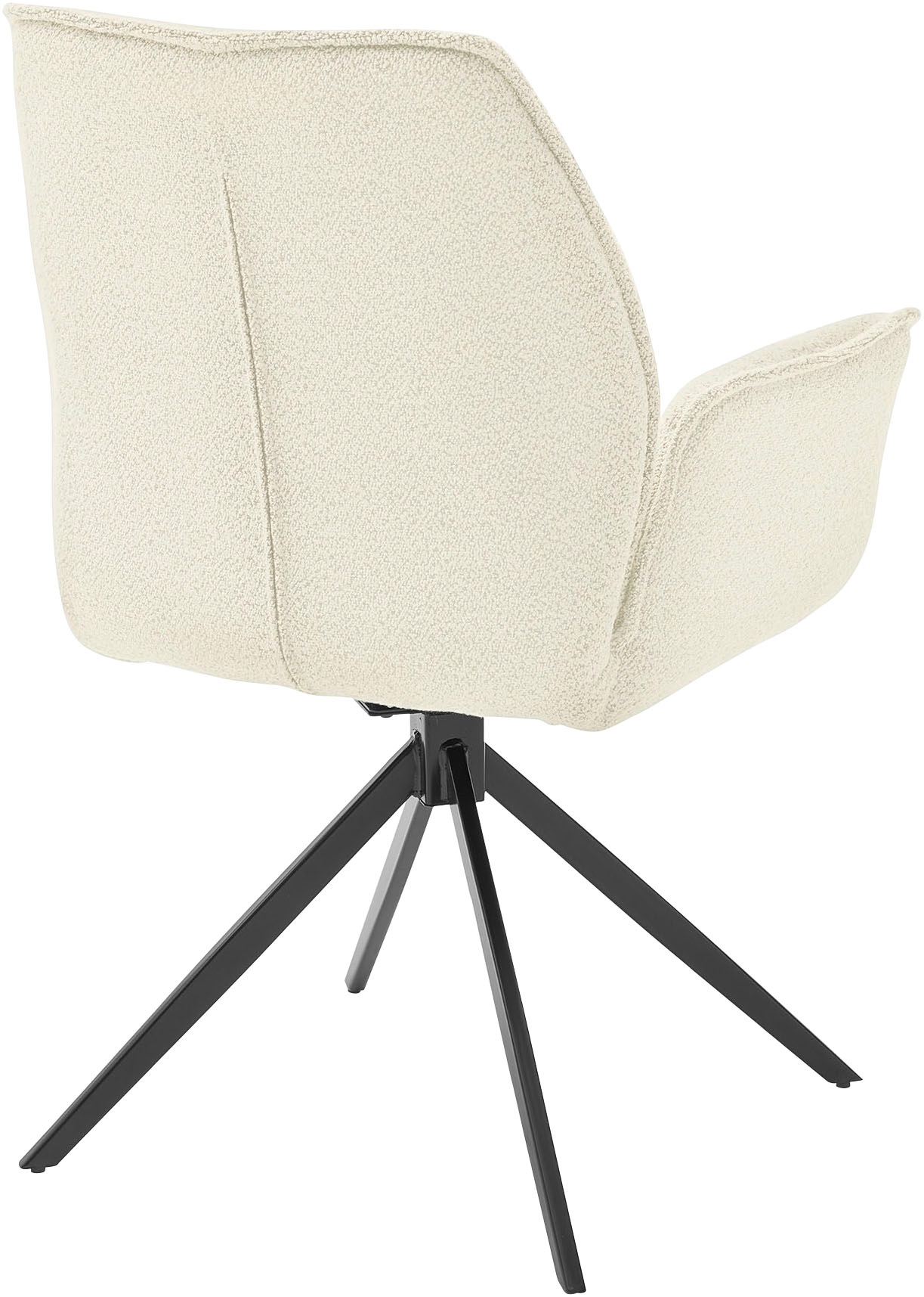 Musterring Esszimmerstuhl »Tiama«, (Set), 2 St., Bouclé, Stativgestell aus Eisen schwarz, 180° drehbar, Stoff Cord oder Bouclé