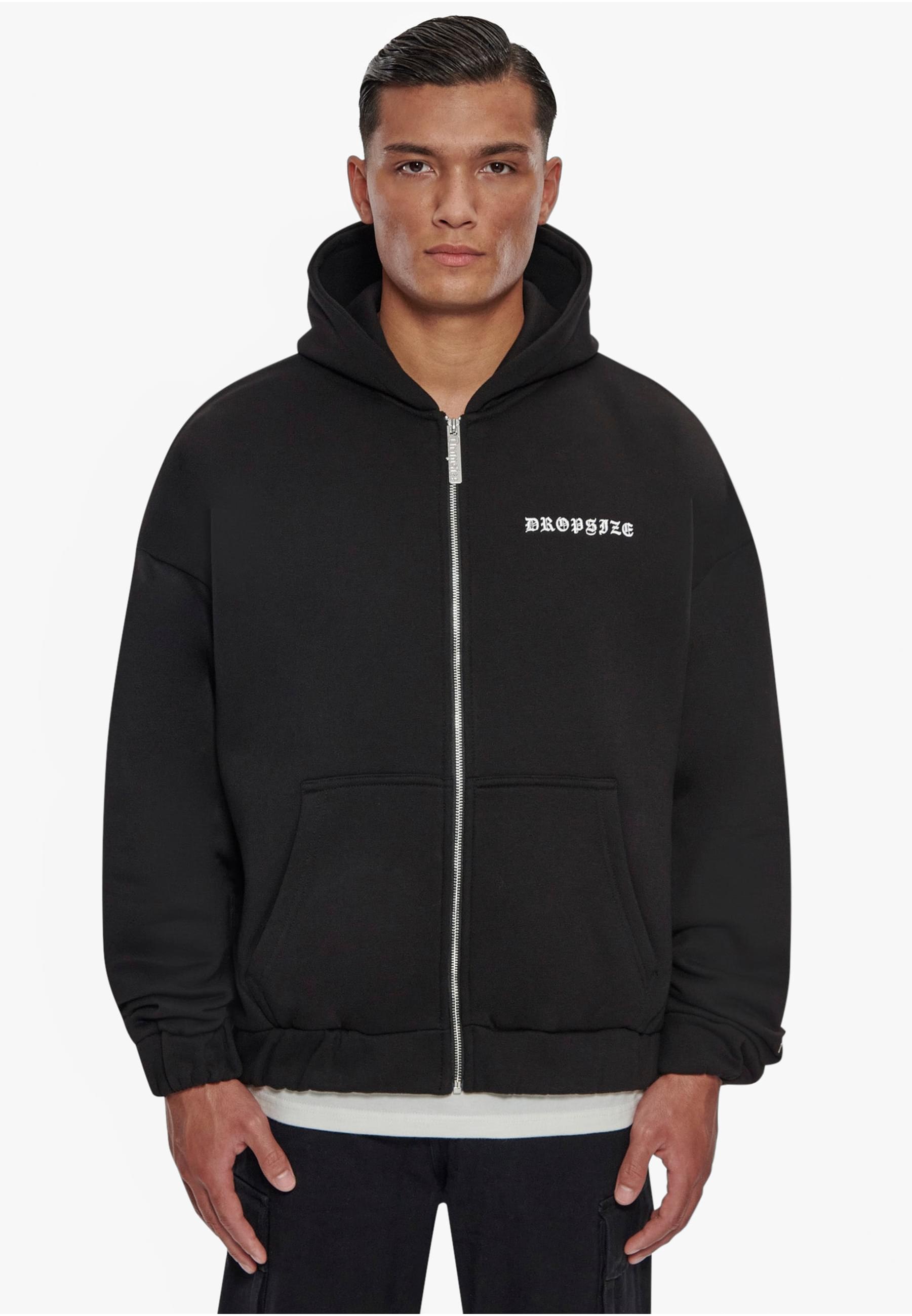Dropsize Sweatjacke »Dropsize Herren Super Heavy Oversized Crime Zip Hoodie«