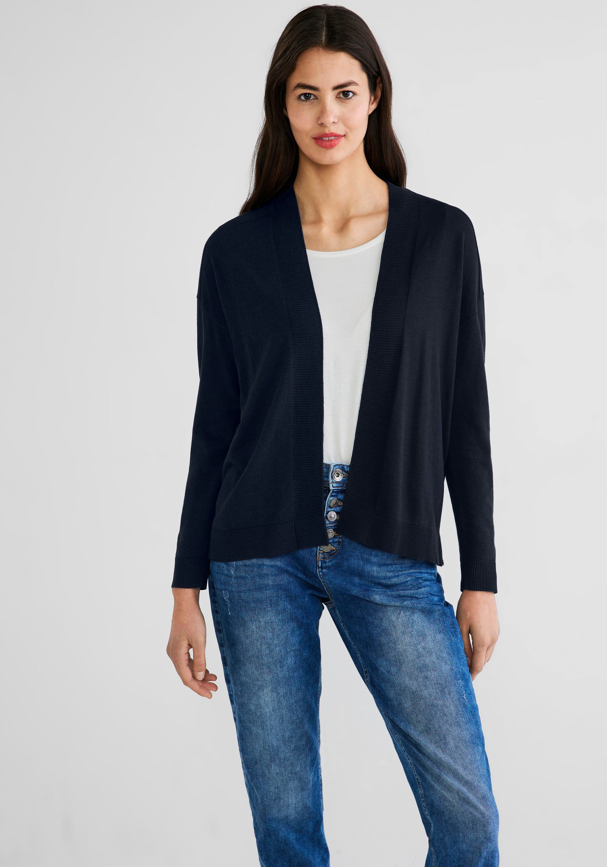 STREET ONE Cardigan, mit modischen Rippdetails kaufen