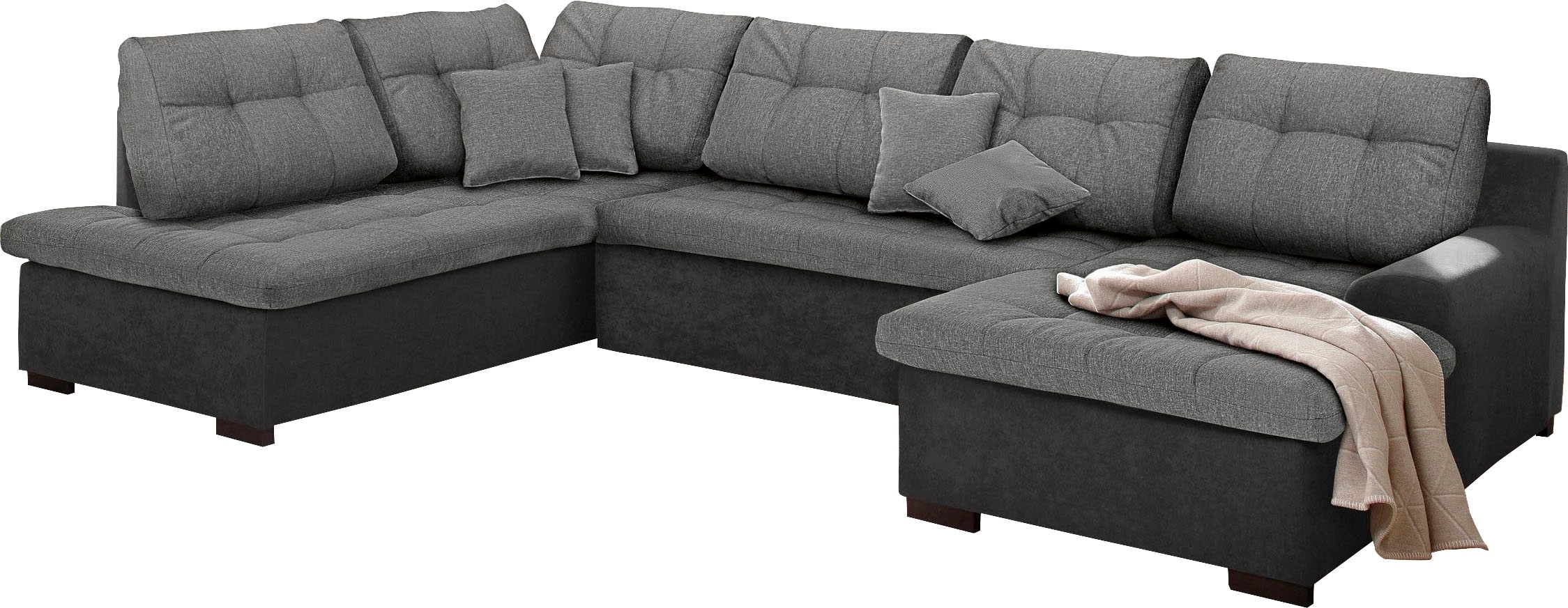 Home affaire Wohnlandschaft »Föhr U-Form« wahlweise mit Bettfunktion günstig online kaufen