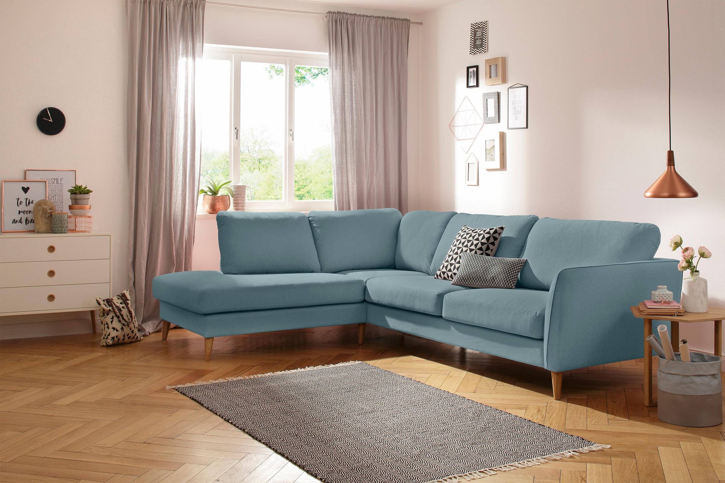 Home affaire Ecksofa »MARSEILLE 278/202 cm, L-Form, Ottom. rechts/links, ve günstig online kaufen