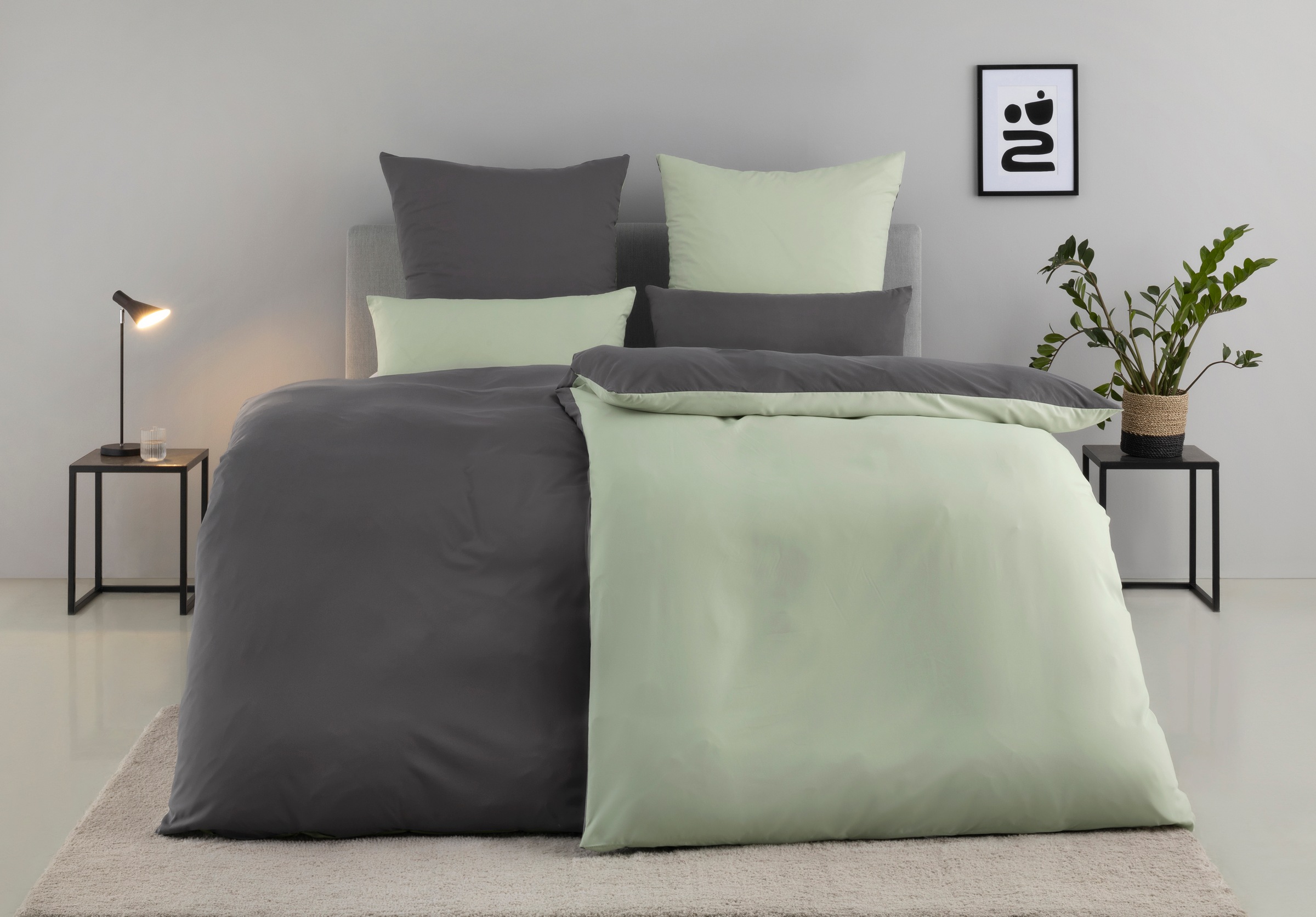 my home Wendebettwäsche »DESNER2«, Premium Qualität, sehr weich, uni, ab 13 günstig online kaufen