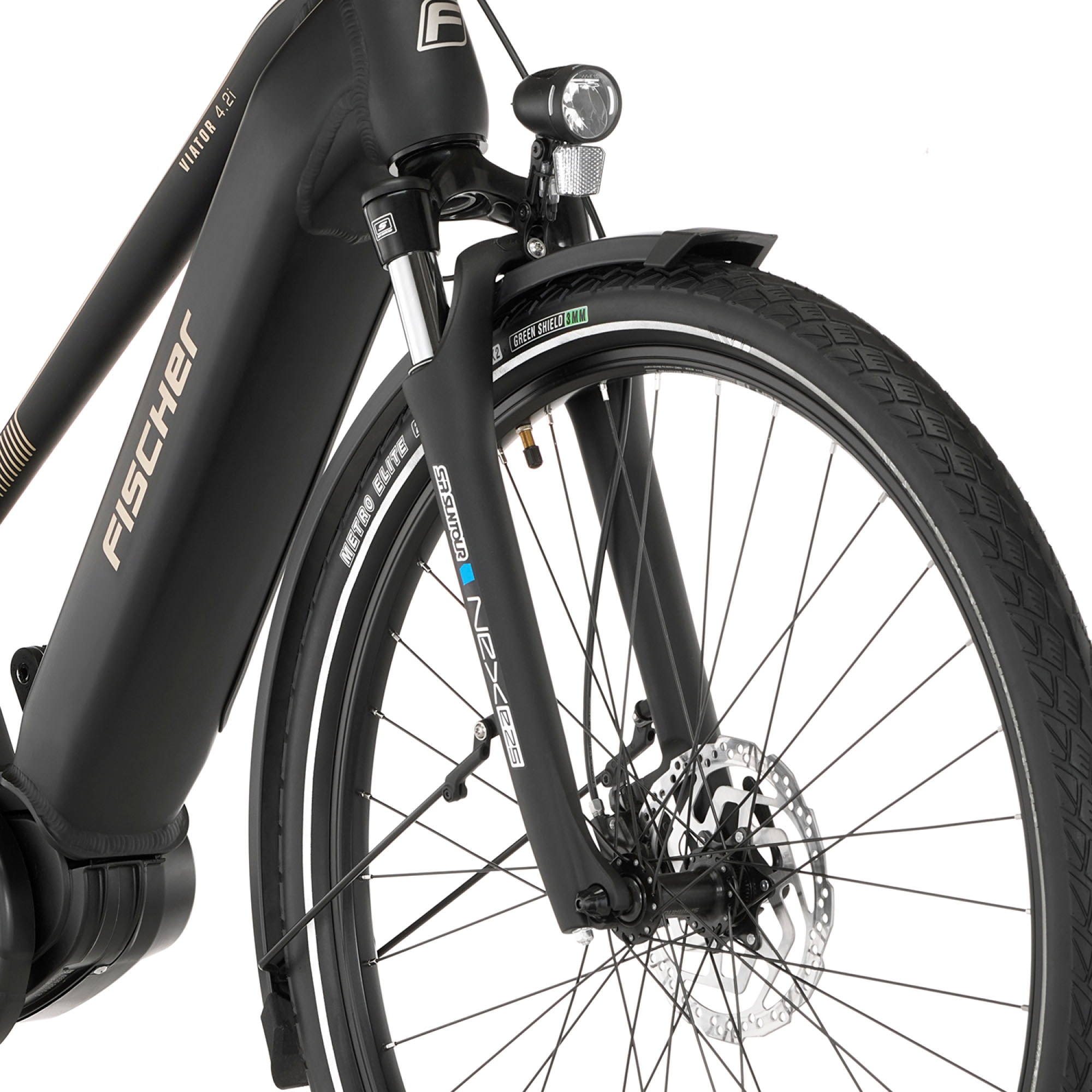 FISCHER Fahrrad E-Bike »VIATOR 4.2i 711«, 9 Gang, Shimano, Acera, Mittelmotor 250 W, (mit Faltschloss)