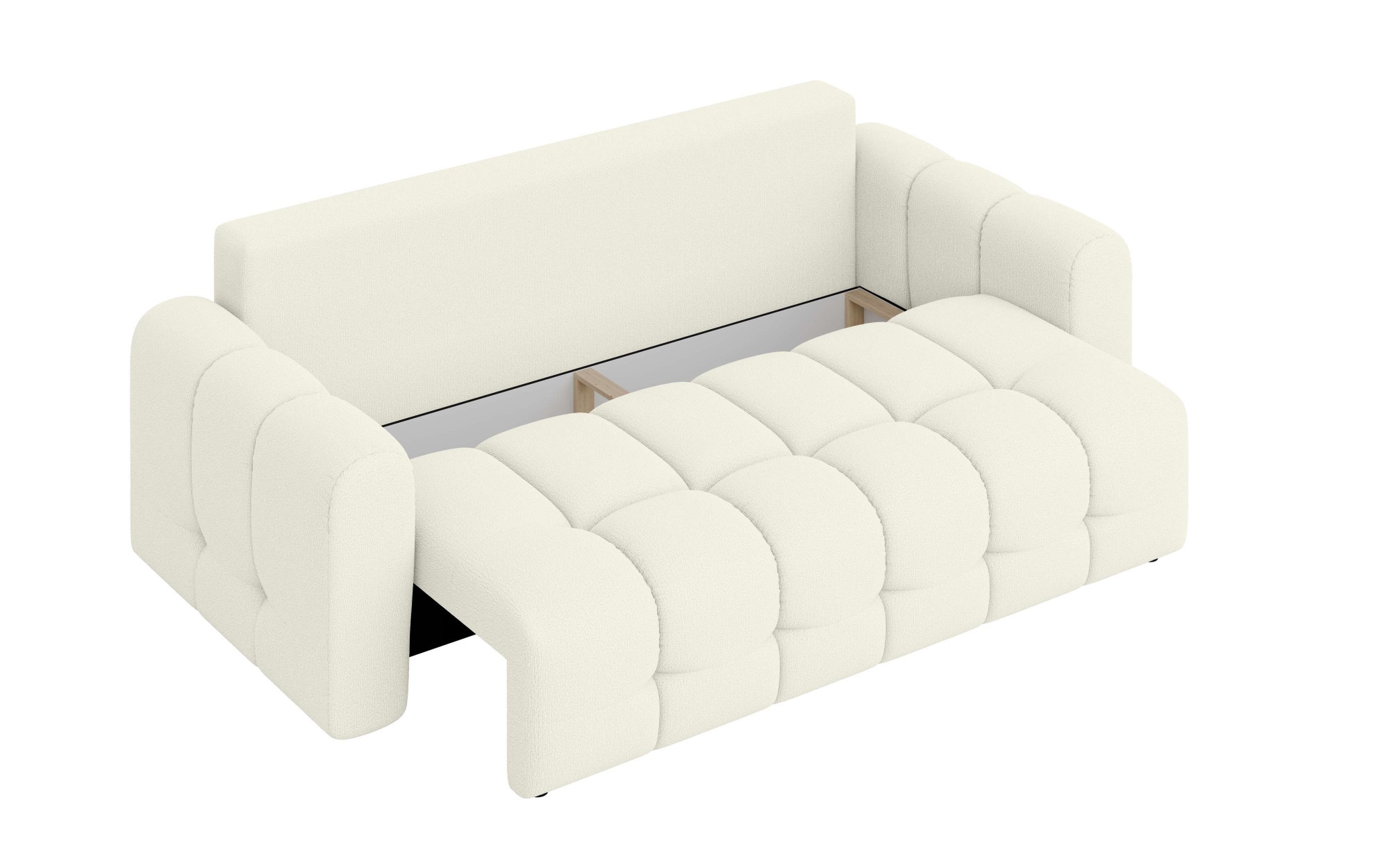 INOSIGN 3-Sitzer »Manilla, wahlweise mit Bettfunktion, B/T/H 265/117/91 cm«, mit Wellenunterfederung, in verschiedenen Materialien und Farben
