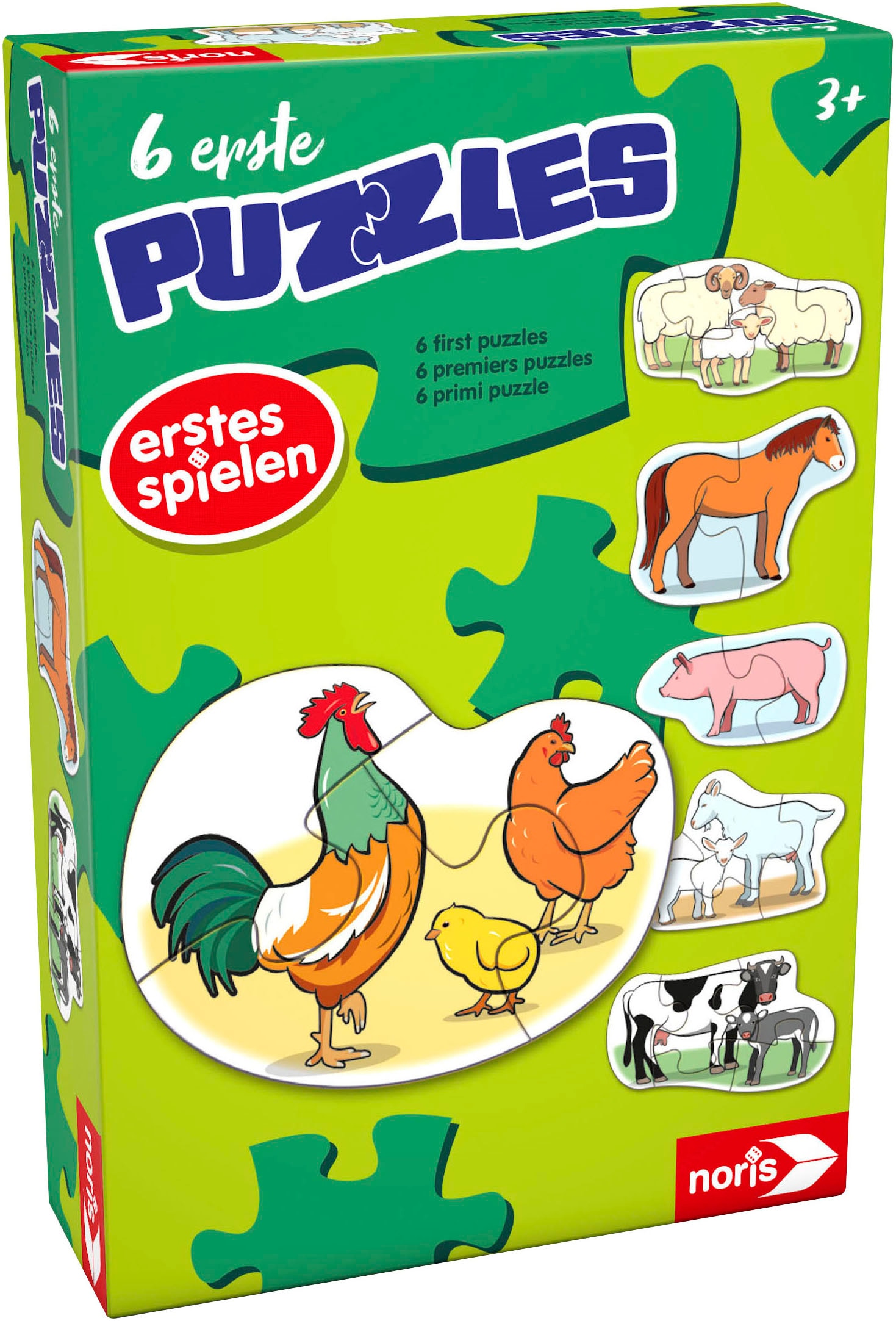 Noris Puzzle »6 erste Puzzles - Bauernhoftiere«