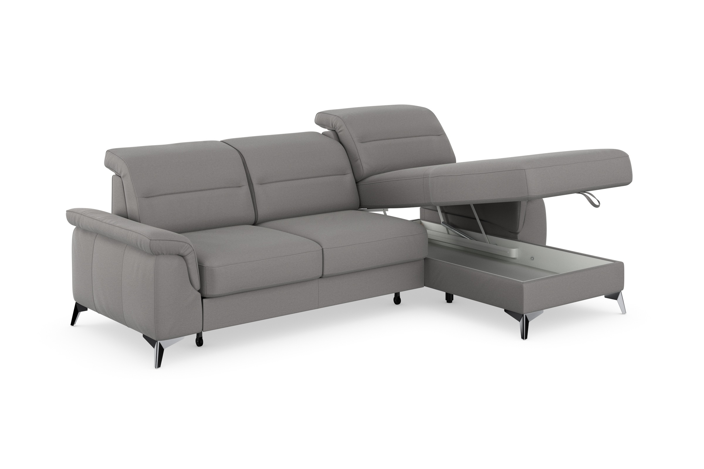 sit&more Ecksofa »Sinatra L-Form«, mit Recamiere, optinal mit Kopfteilverstellung und Armteilfunktion