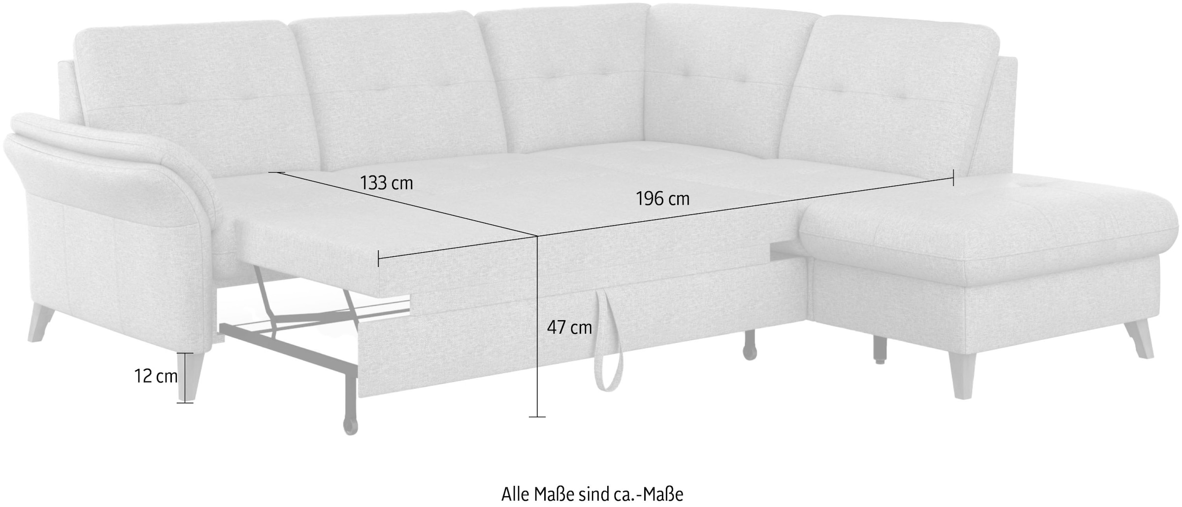 sit&more Ecksofa »Göteborg«, inkl. Sitztiefenverstellung, wahlweise mit Bettfunktion & Bettkasten