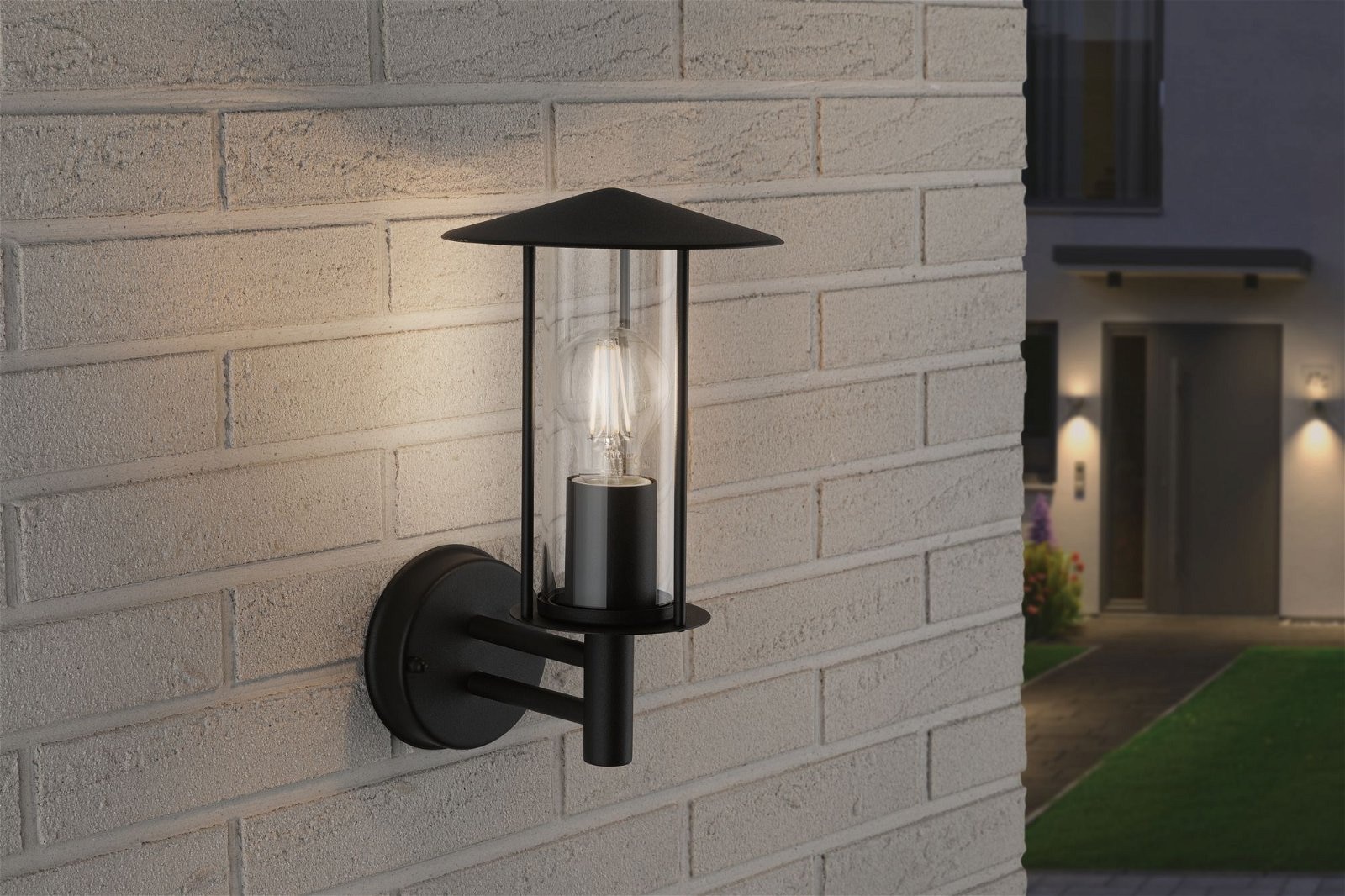 Paulmann Außen-Wandleuchte »Classic IP44 173mm max. 15W 230V Dunkelgrau Metall, Glas«, 1 flammig, Leuchtmittel E27 | ohne Leuchtmittel