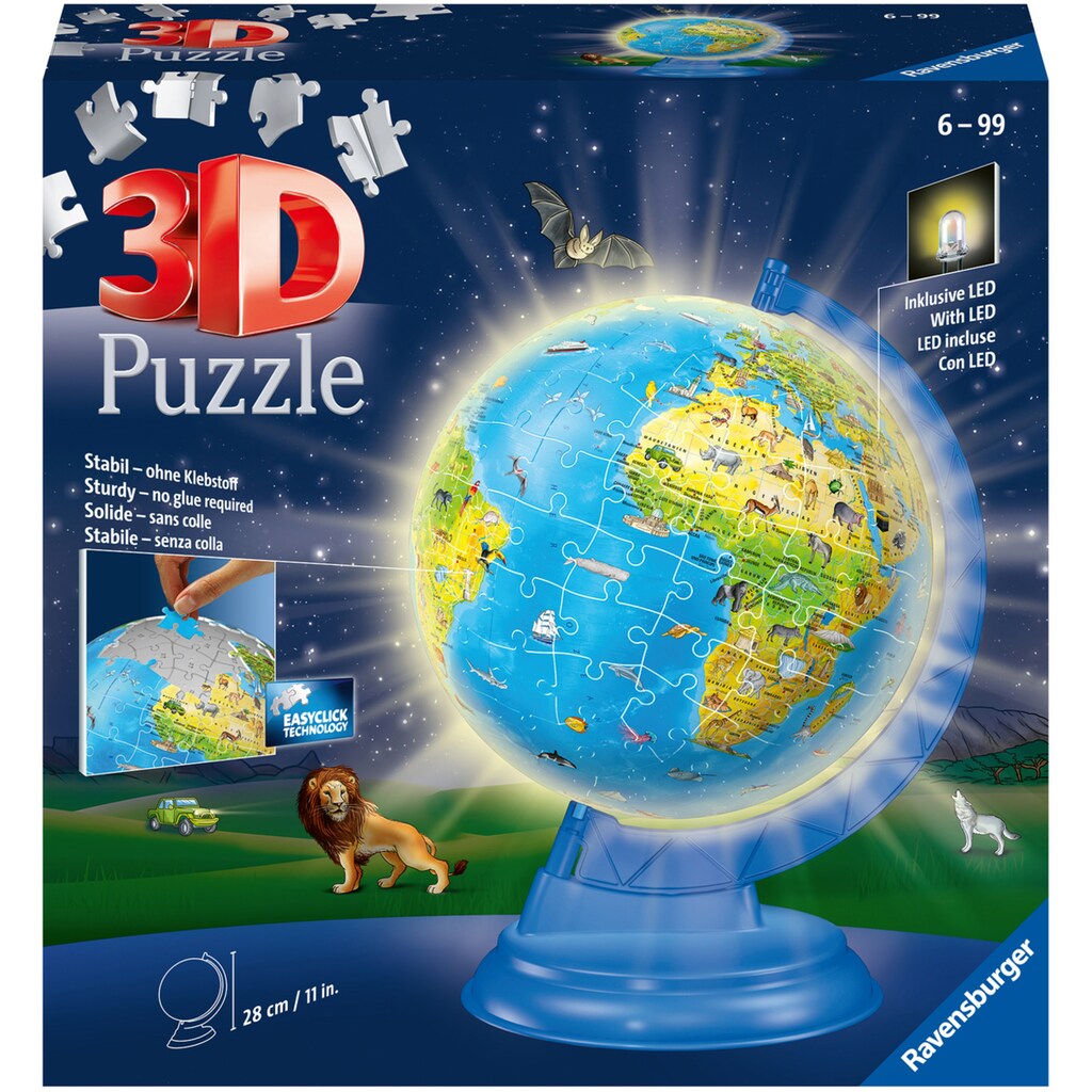 Ravensburger 3D-Puzzle »Kinderglobus mit Licht«