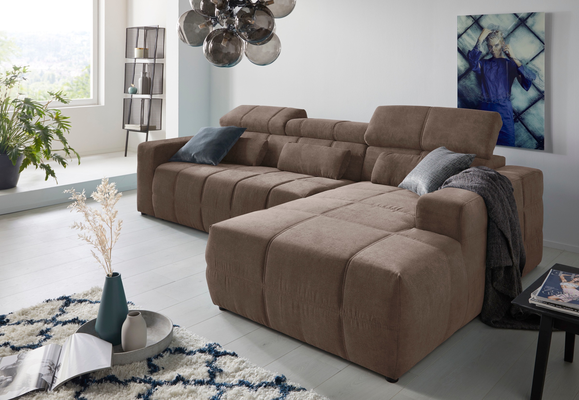 DOMO collection Ecksofa »Brandon große Ausführung B/T/H: 289/177/80 cm, auc günstig online kaufen