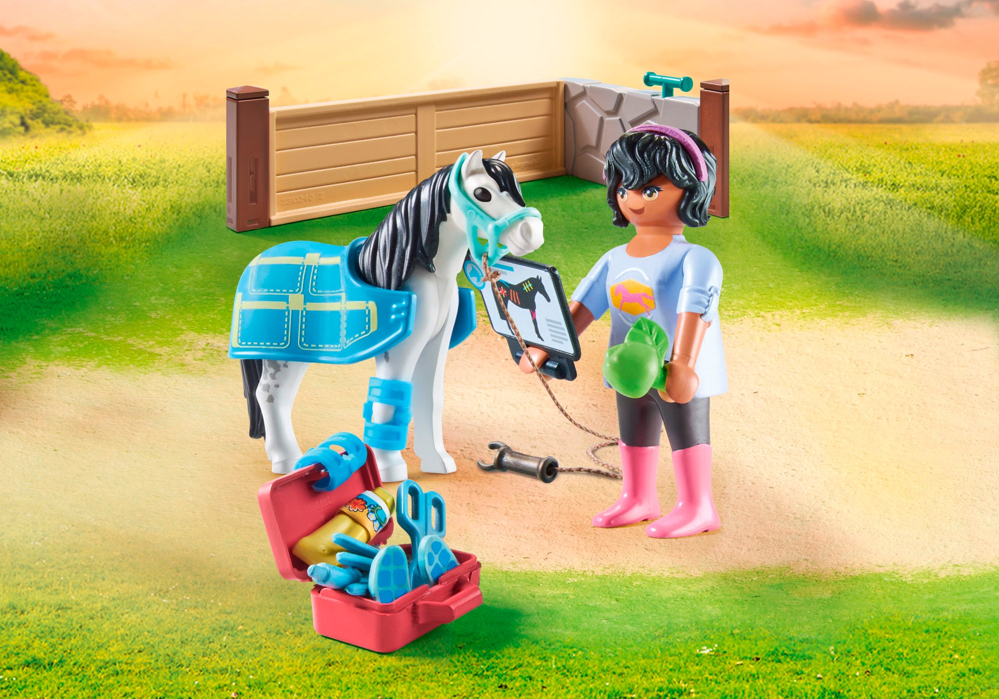 Playmobil® Konstruktions-Spielset »Pferde-Therapeutin (71497), Horses of Waterfall«, (27 St.), Made in Europe
