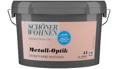 SCHÖNER WOHNEN-Kollektion Wandfarbe »Metall-Optik Effektfarbe«, 1 Liter, roségold,... kaufen