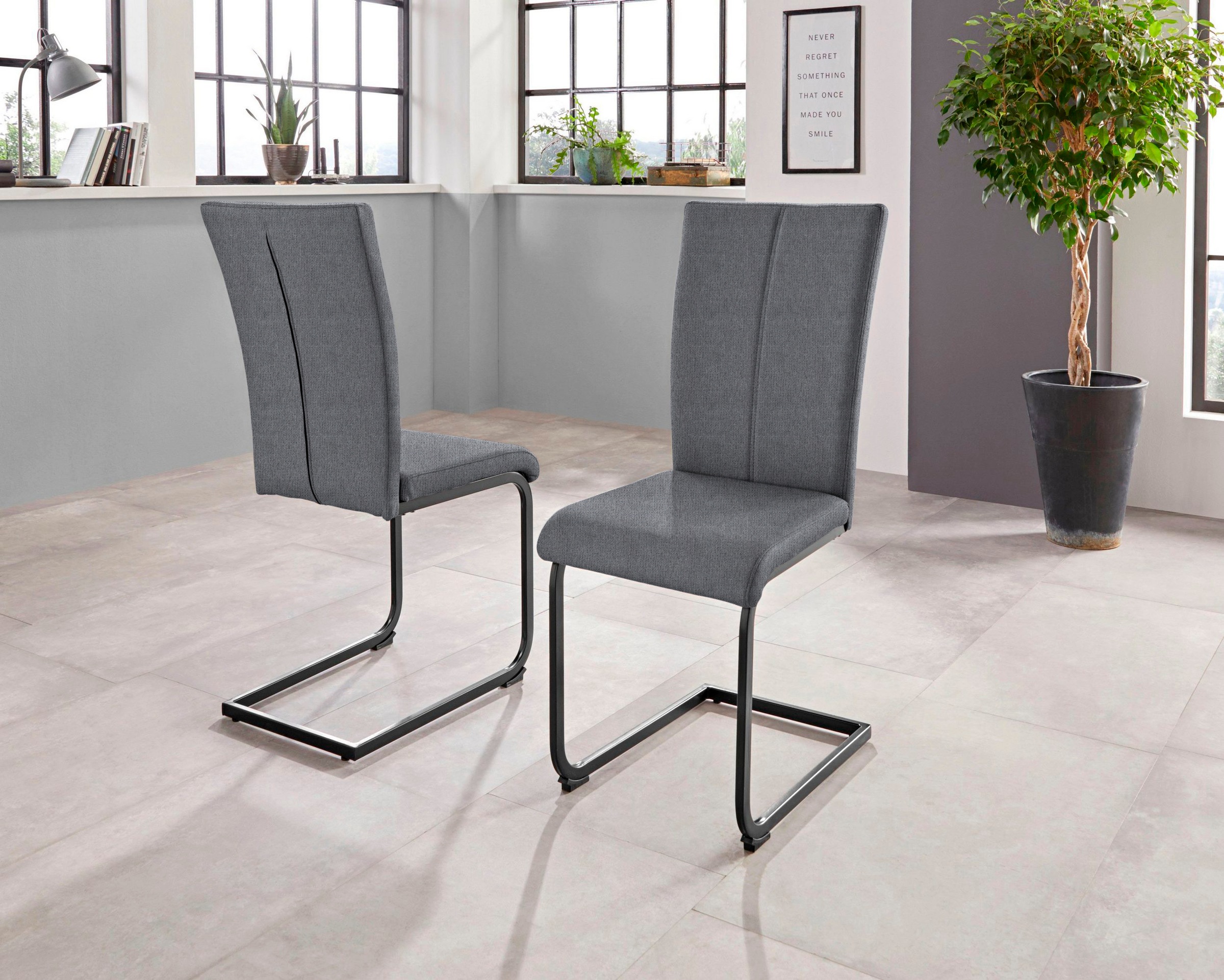 Home affaire Freischwinger »Oliver« () 2 Stk.Stuhl belastbar bis 120 Kg günstig online kaufen