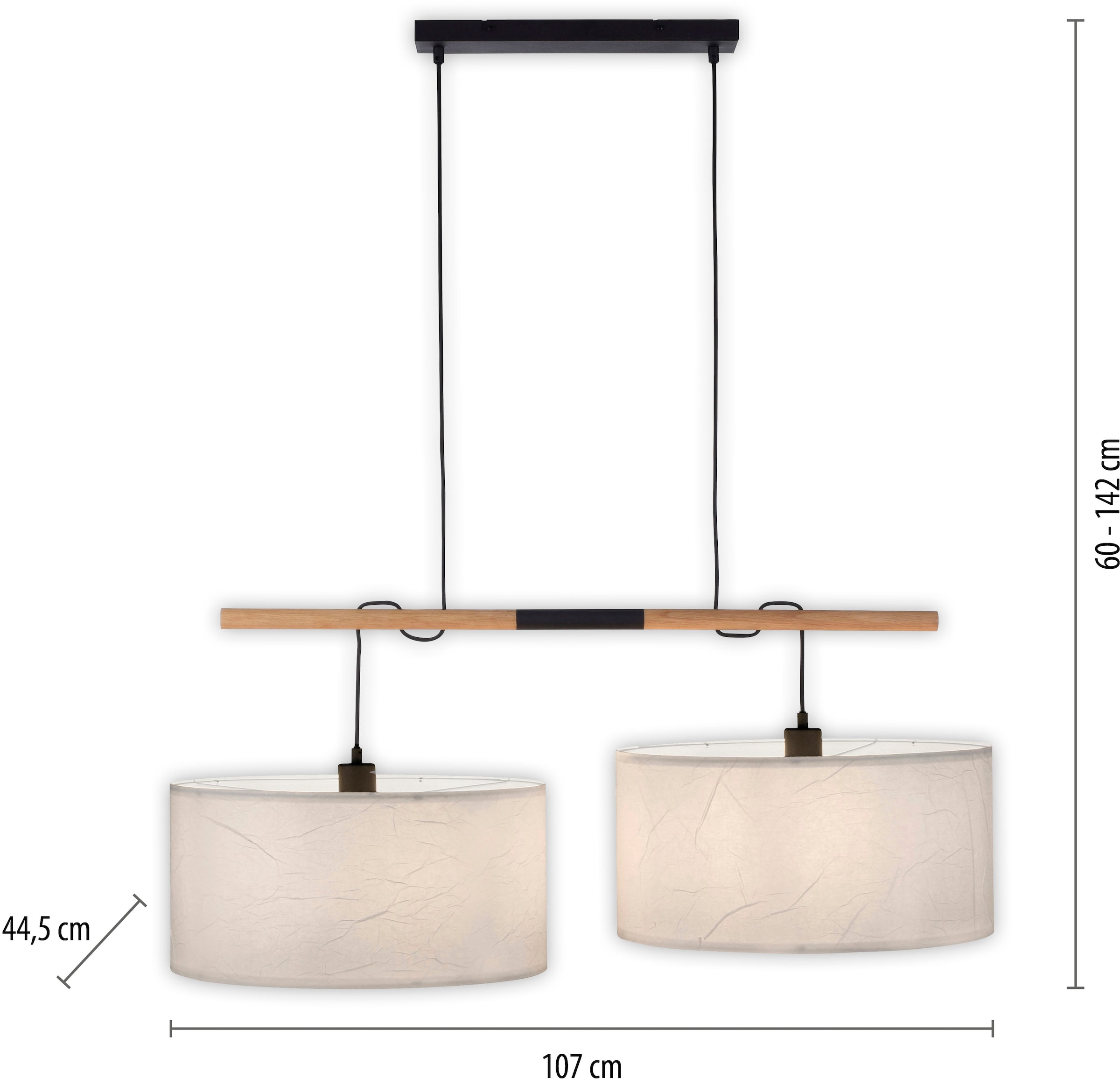 JUST LIGHT Pendelleuchte »GREEN SOFI«, 2 flammig, Leuchtmittel E27 | ohne Leuchtmittel