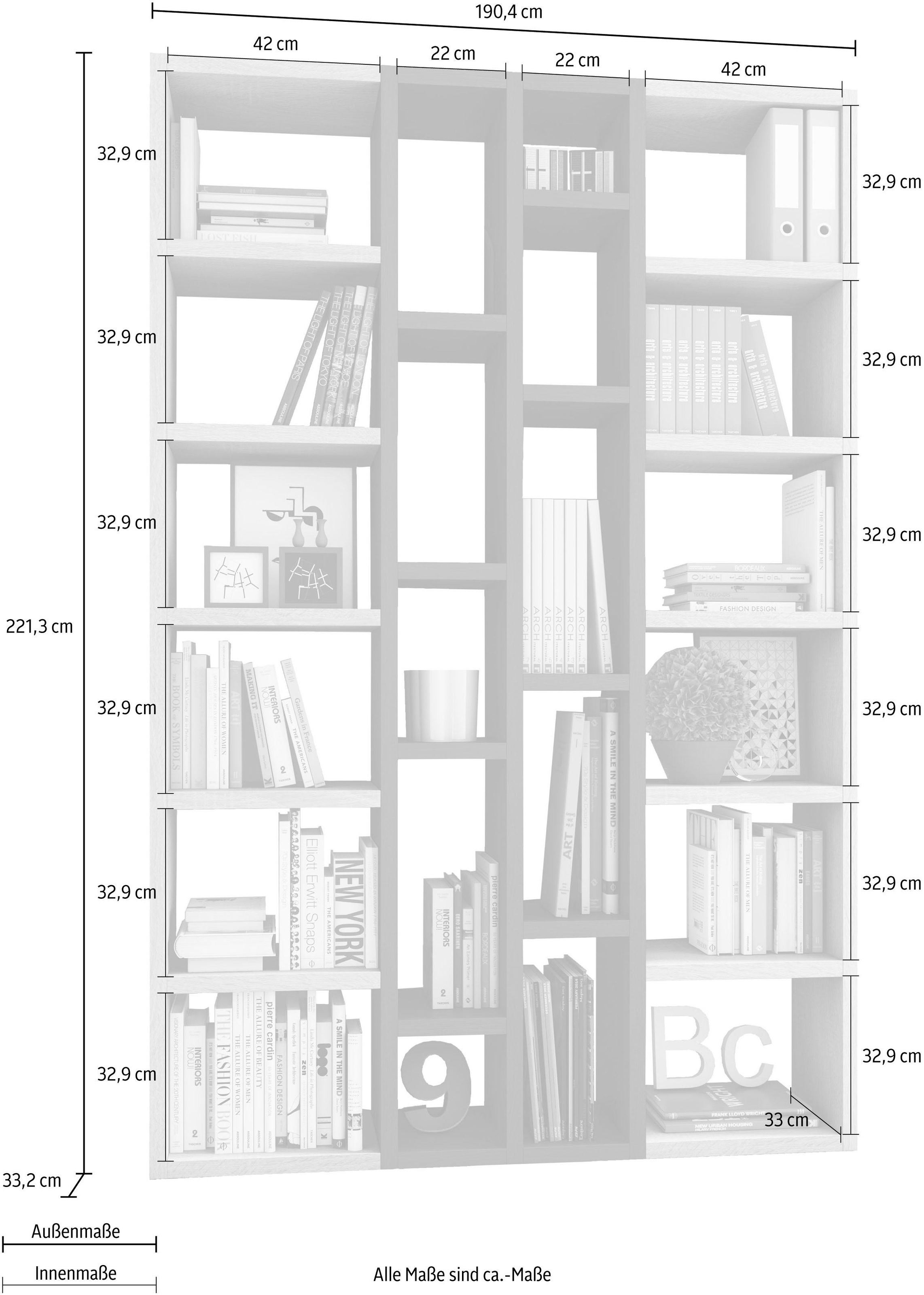 fif möbel Raumteilerregal »TOR391-3«, Breite 145 cm