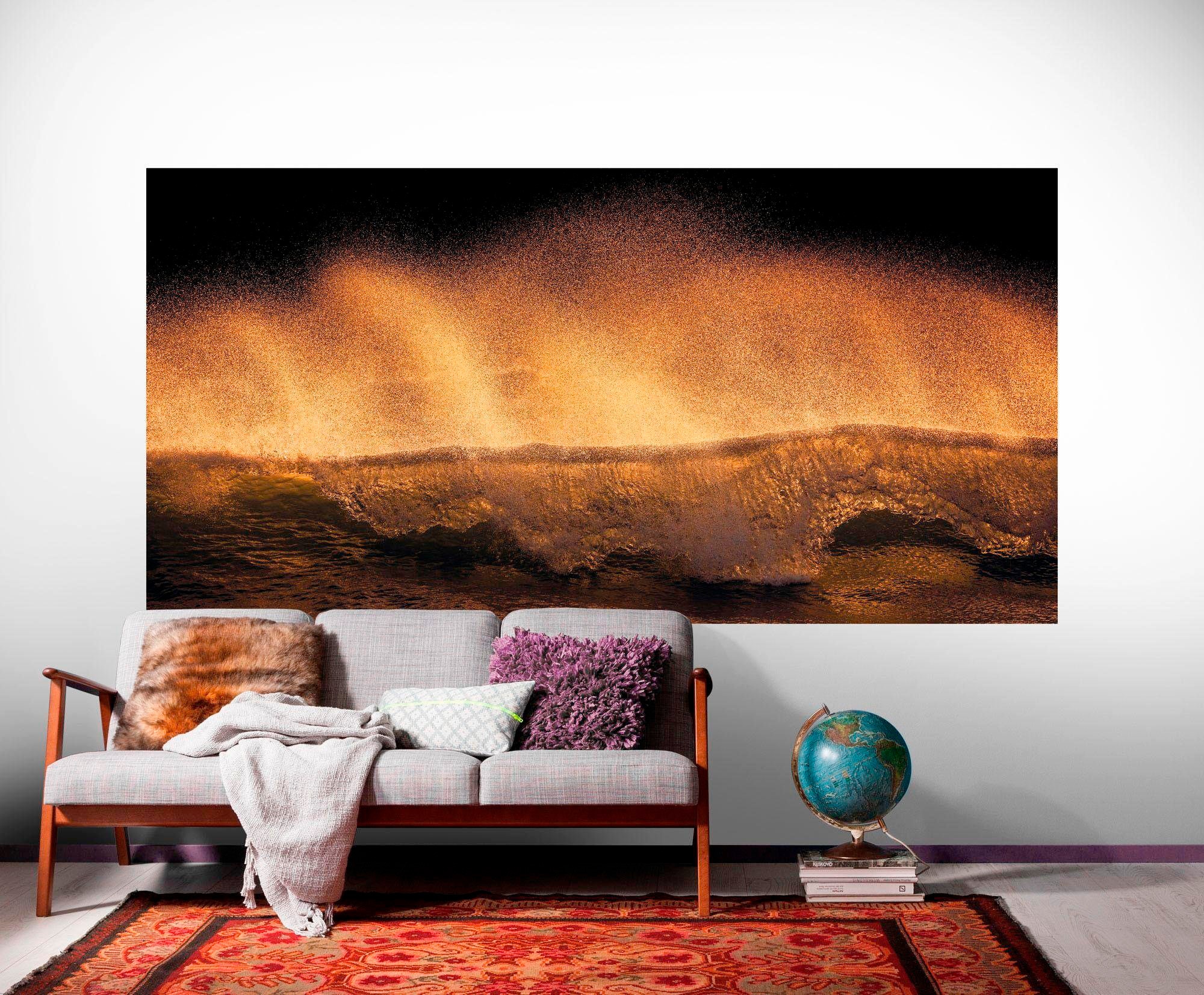 Komar Vliestapete »Golden Wave«, 200x100 cm (Breite x Höhe), Vliestapete, 1 günstig online kaufen