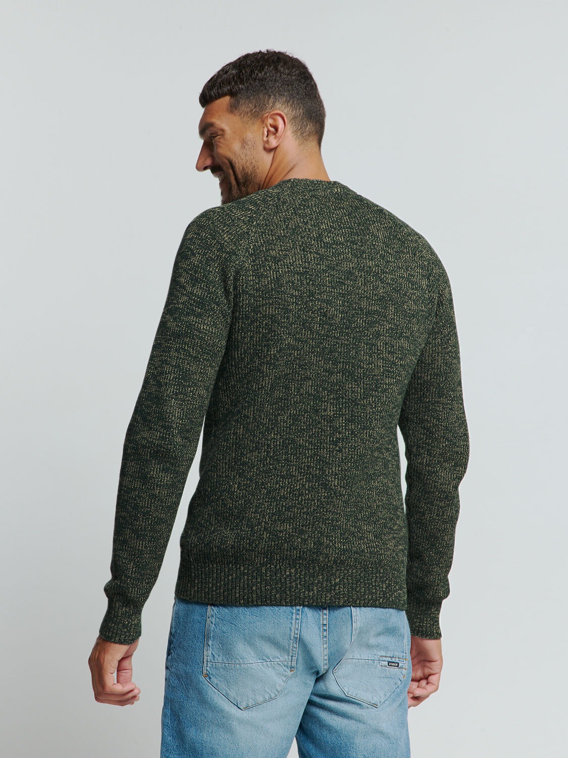 NO EXCESS Rundhalspullover »No Excess Farbiger Rippenpullover«