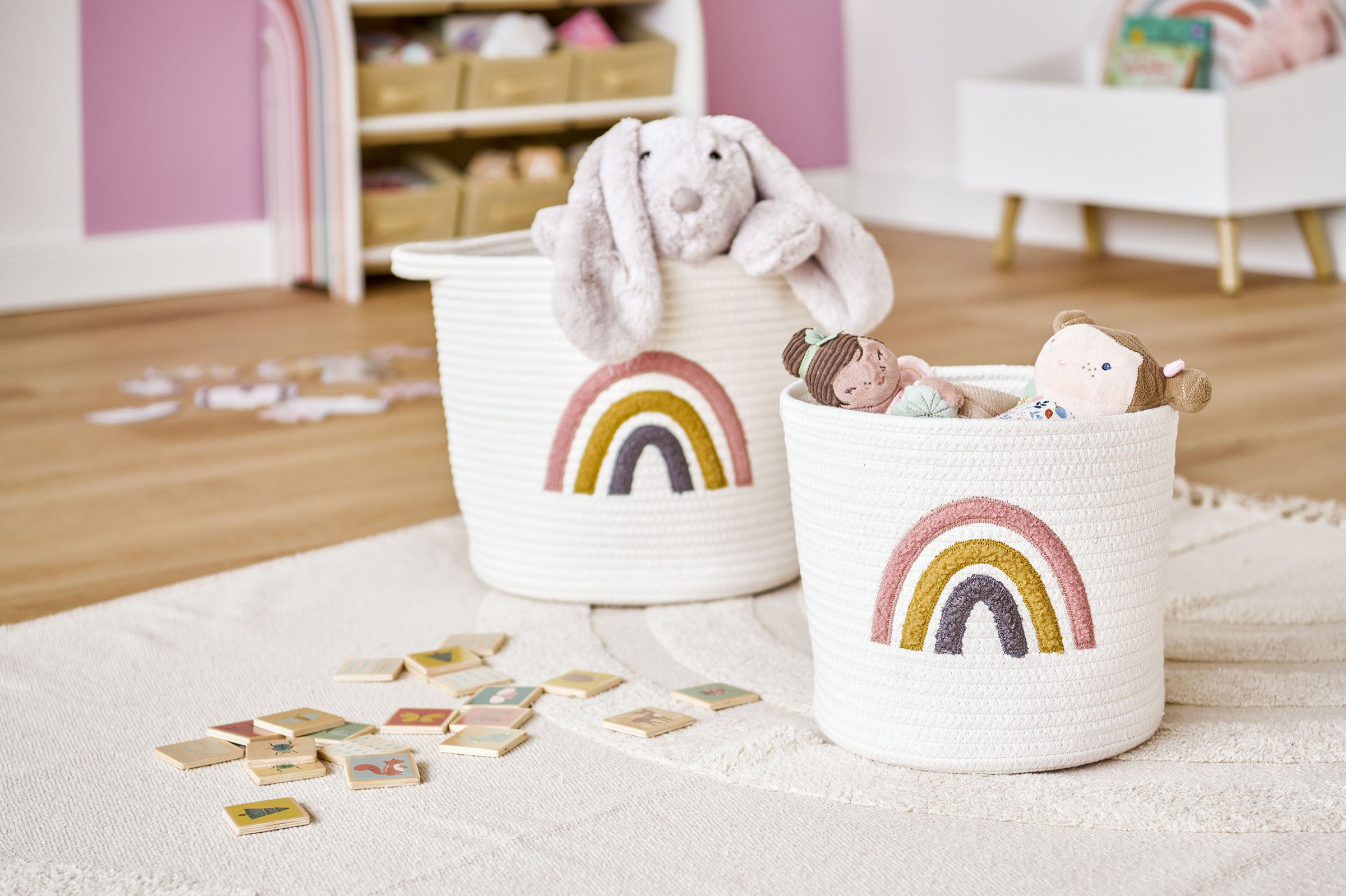 Zeller Present Aufbewahrungskorb »Rainbow« Aufgestickter Regebogen günstig online kaufen