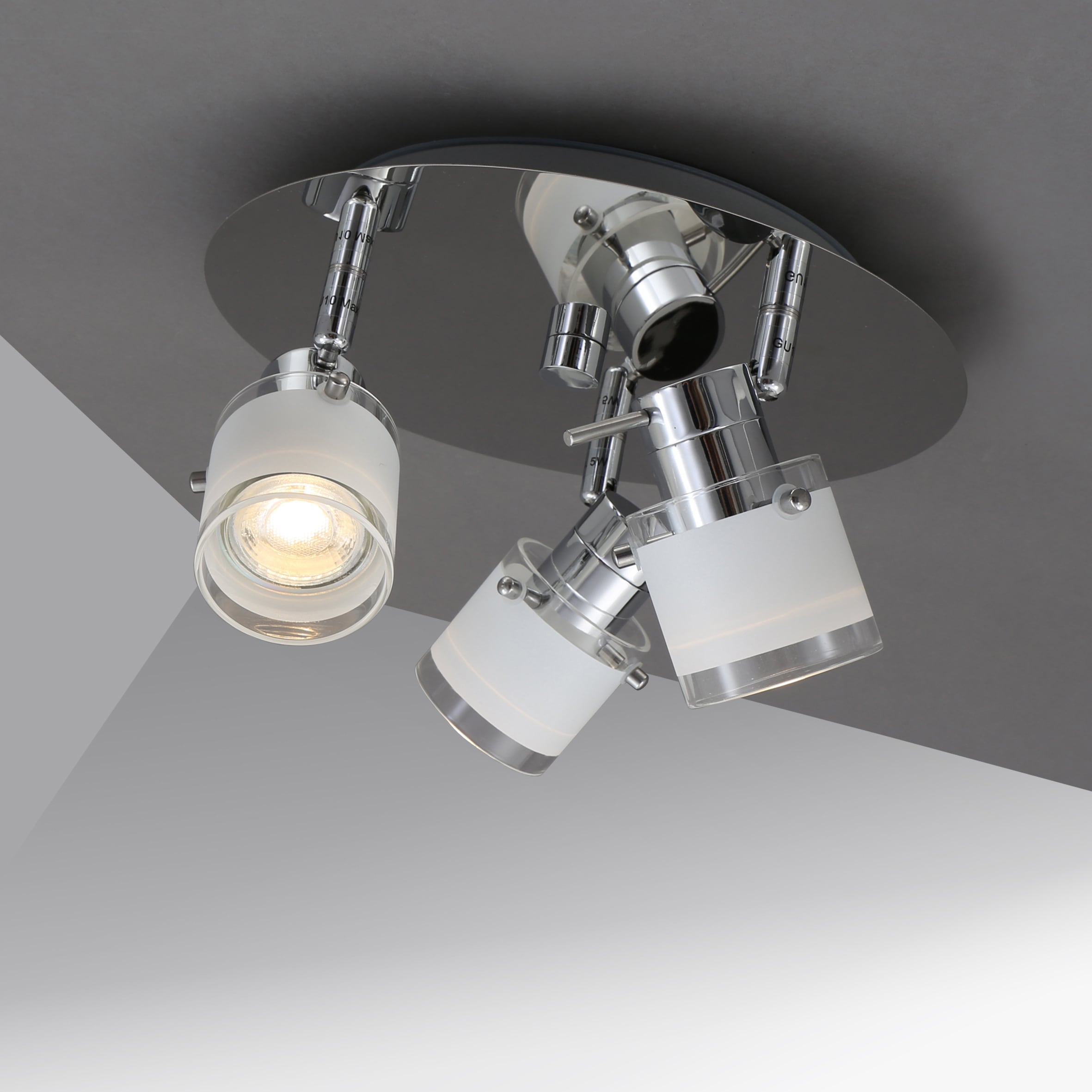B.K.Licht LED Deckenstrahler, online Bad, GU10, Deckenlampe, IP44, Deckenleuchte, flammig-flammig, 3 schwenkbar, Badezimmer kaufen