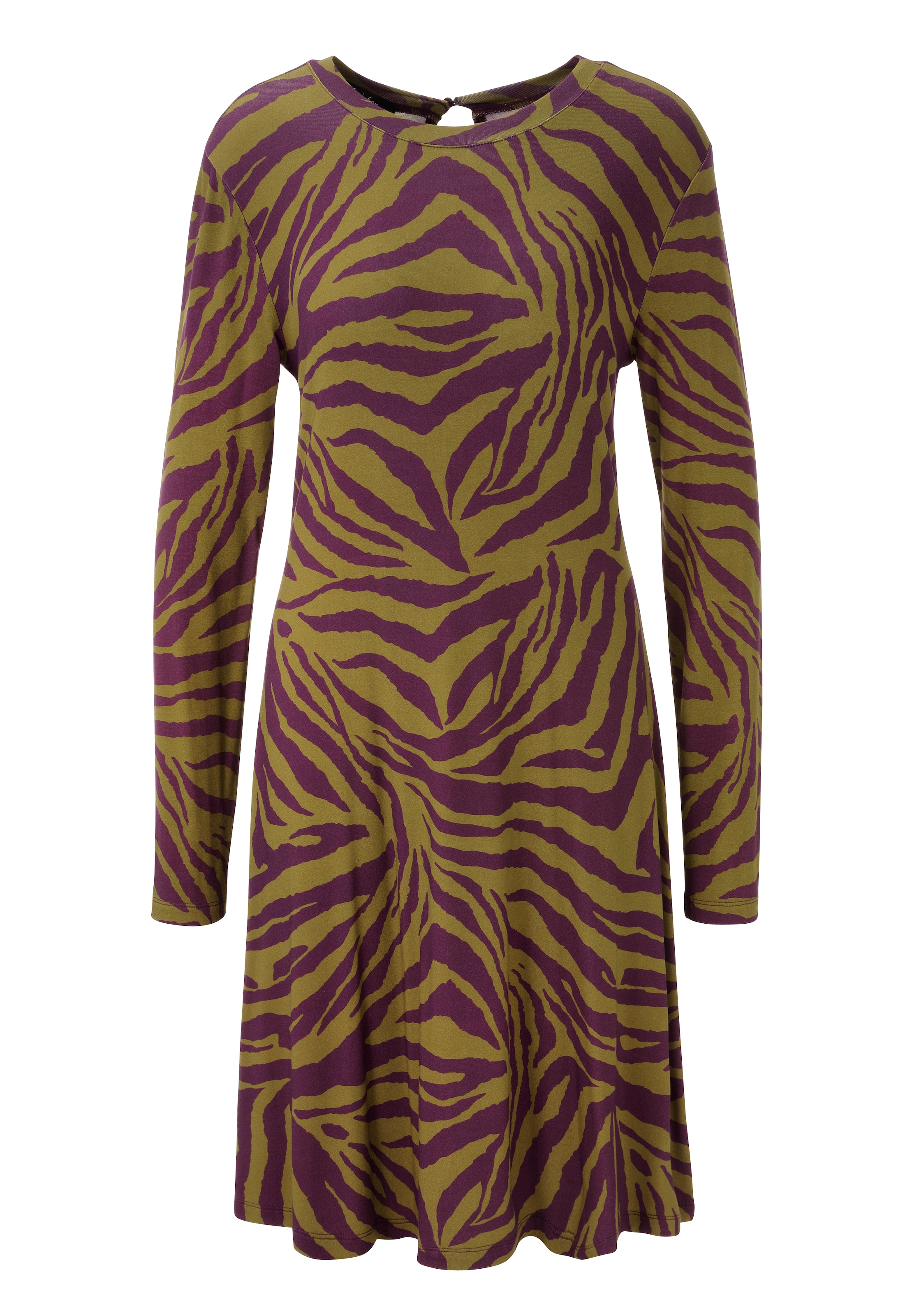 Aniston CASUAL A-Linien-Kleid mit extravagantem Zebra-Muster - NEUE KOLLEKTION