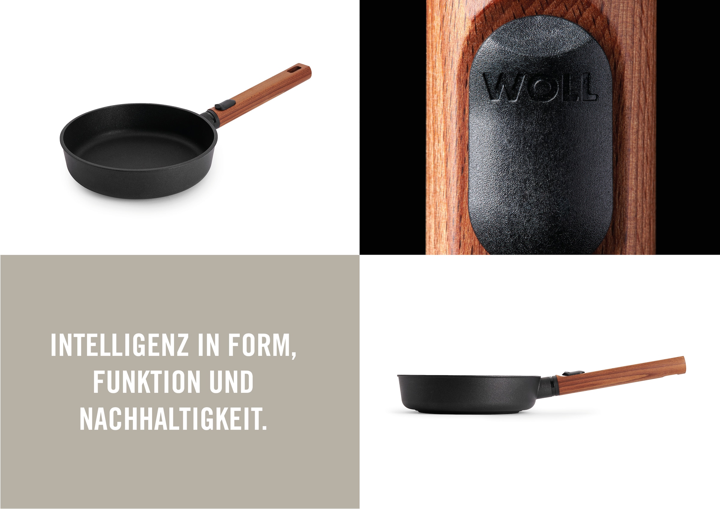 WOLL Bratpfanne »Eco Logic QXR Guss-Flachpfanne«, Aluminiumguss, (1 tlg.), PFAS-freie Diamond-QXR - Beschichtung
