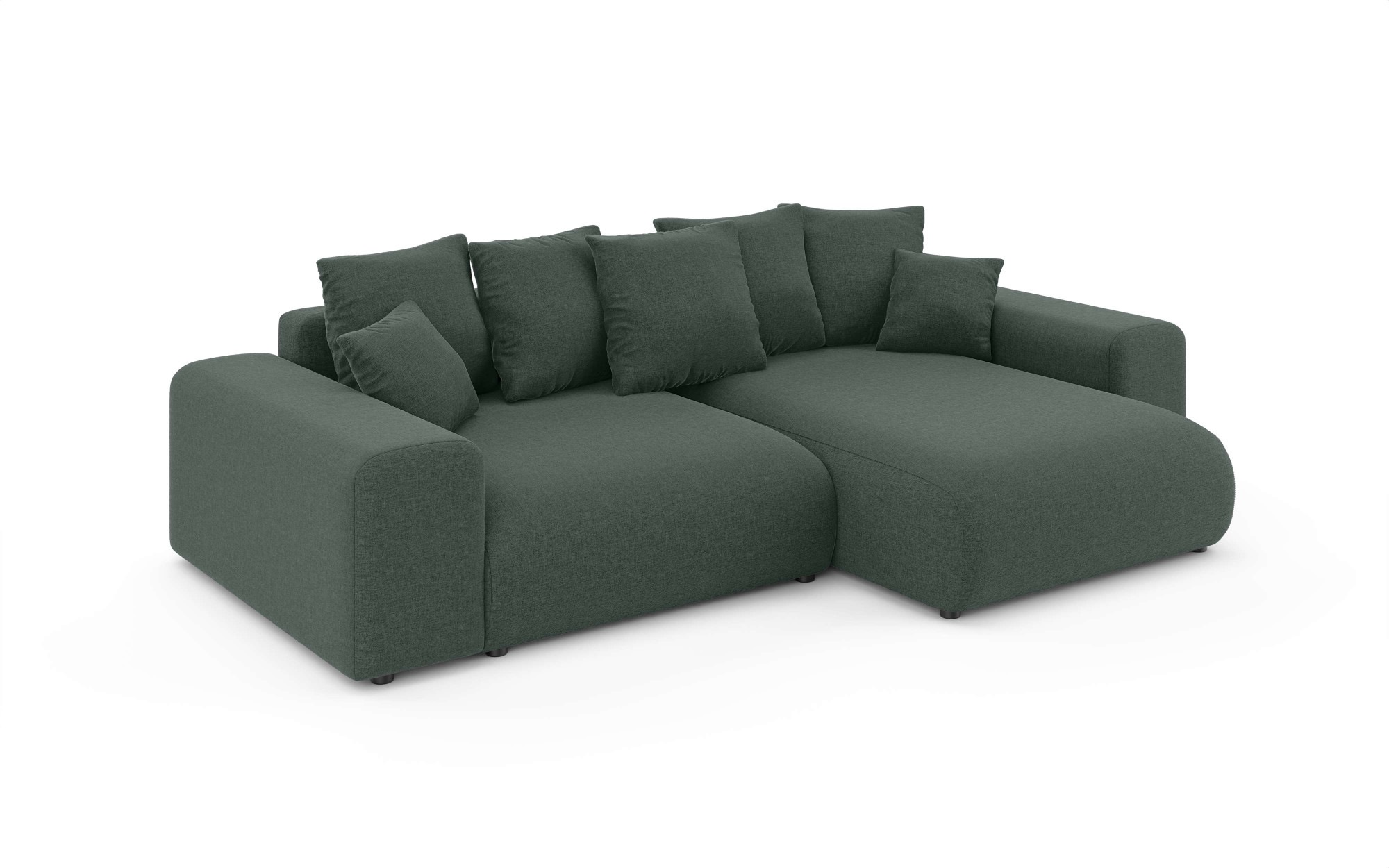 Home affaire Ecksofa »LAKESIDE mit Bettfunktion und Bettkasten, B/T/H 257/166/84 cm«, L-Form, Recamiere beidseitig montierbar, Wellenunterfederung