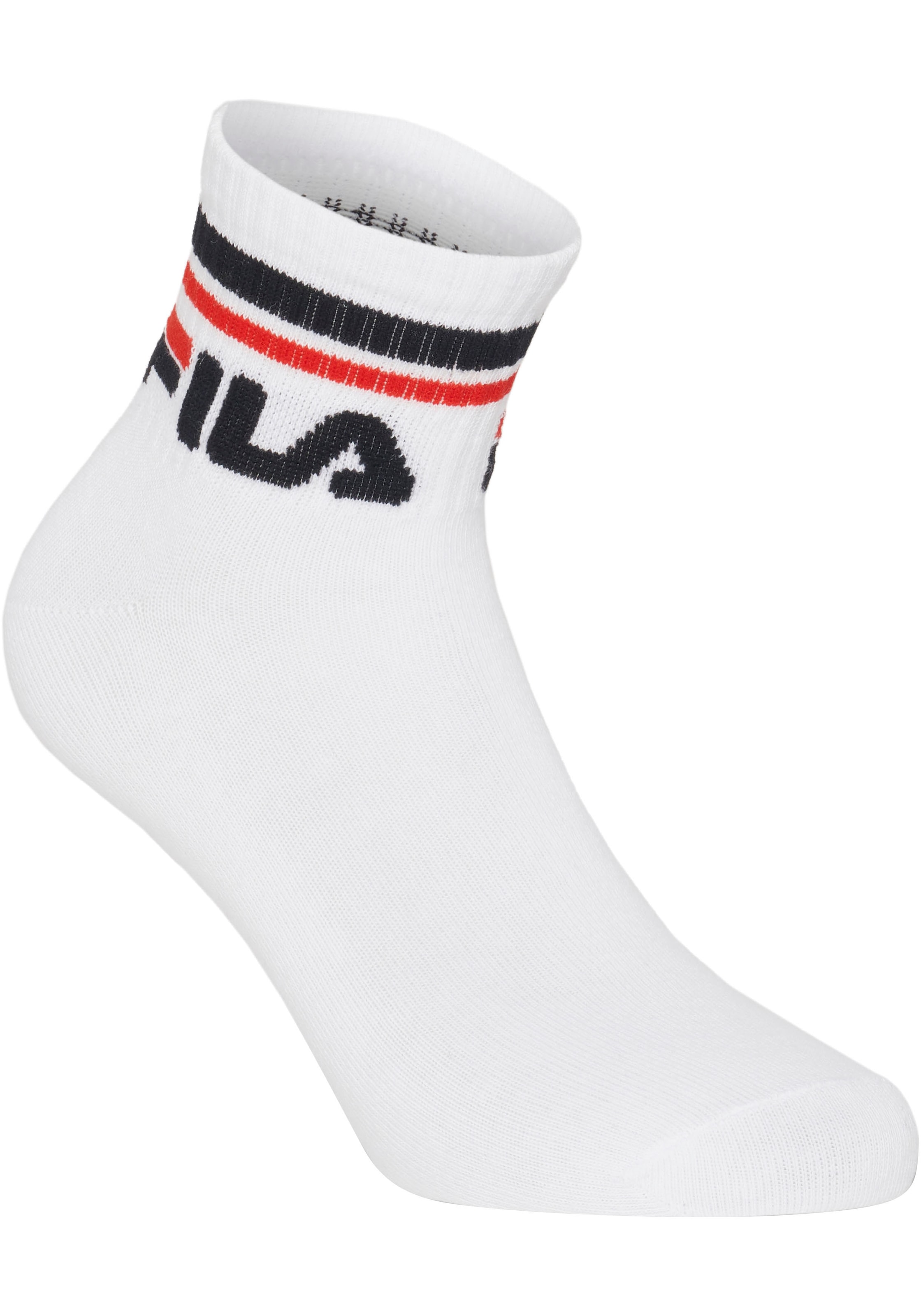 Fila Kurzsocken »UNISEX QUARTER PLAIN SOCKS«, (6 Paar), mit Logo-Schriftzug