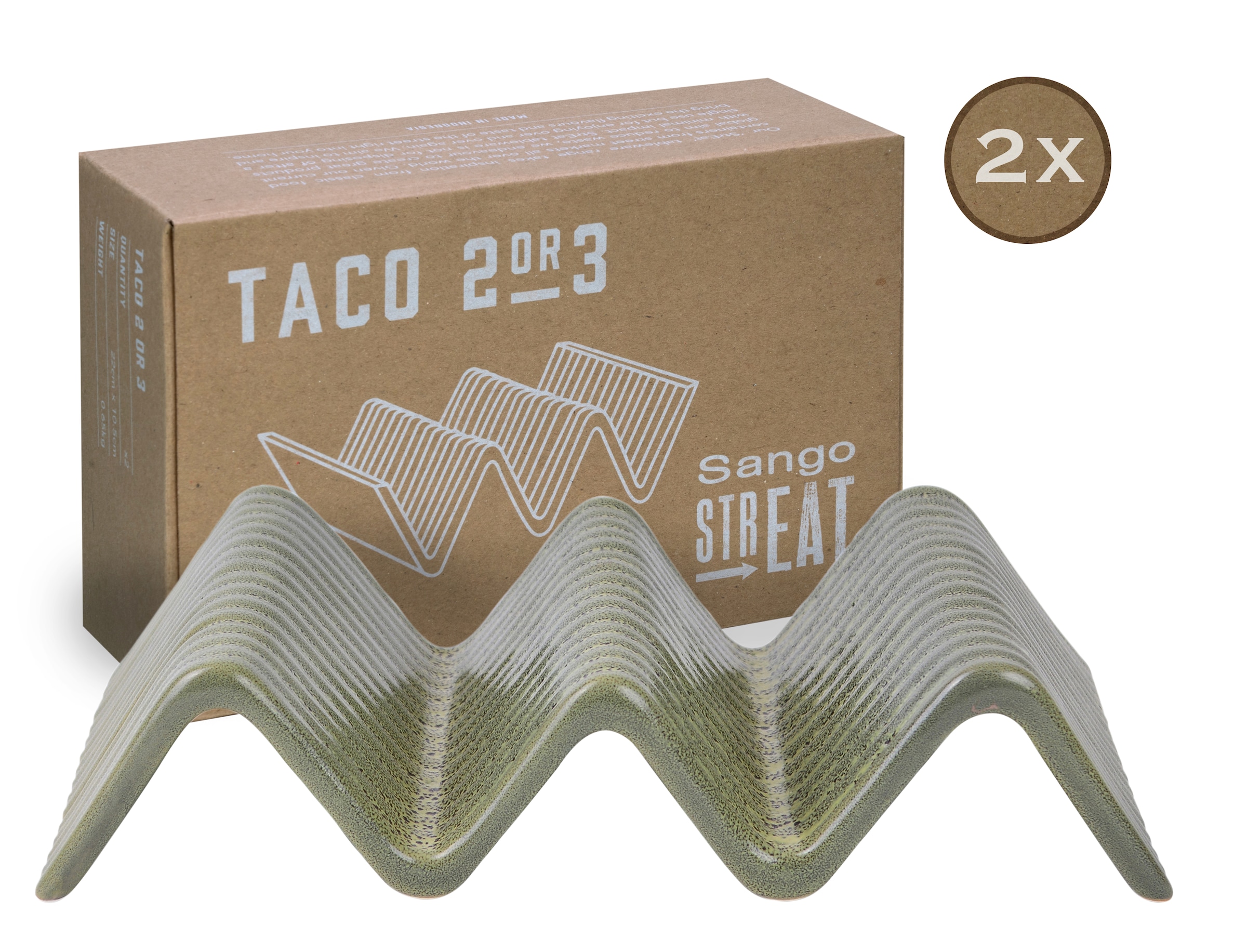 CreaTable Servierplatte »Taco Stand«, (Set, 2 tlg.), Servier Set, Topaktueller „Streat Food“ Trend