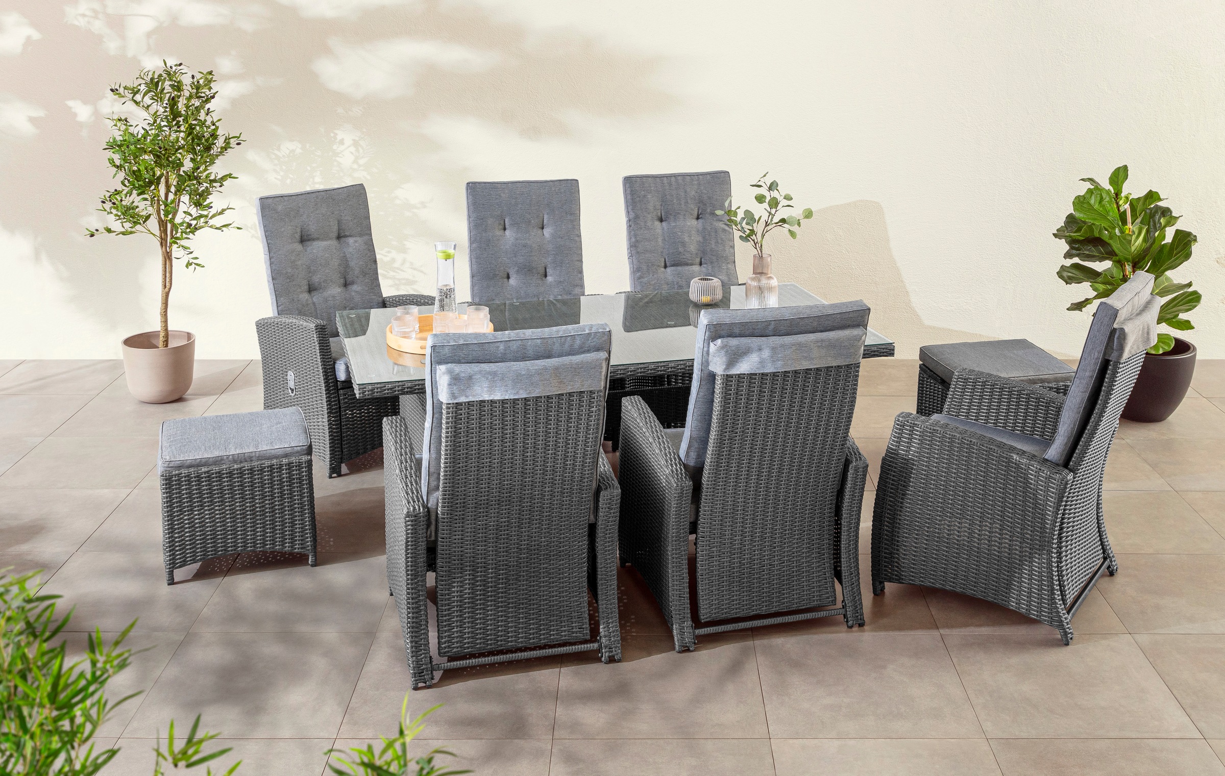 KONIFERA Garten-Essgruppe »»New Paris«« Set, 6 Sessel, Rückenlehne verstell günstig online kaufen