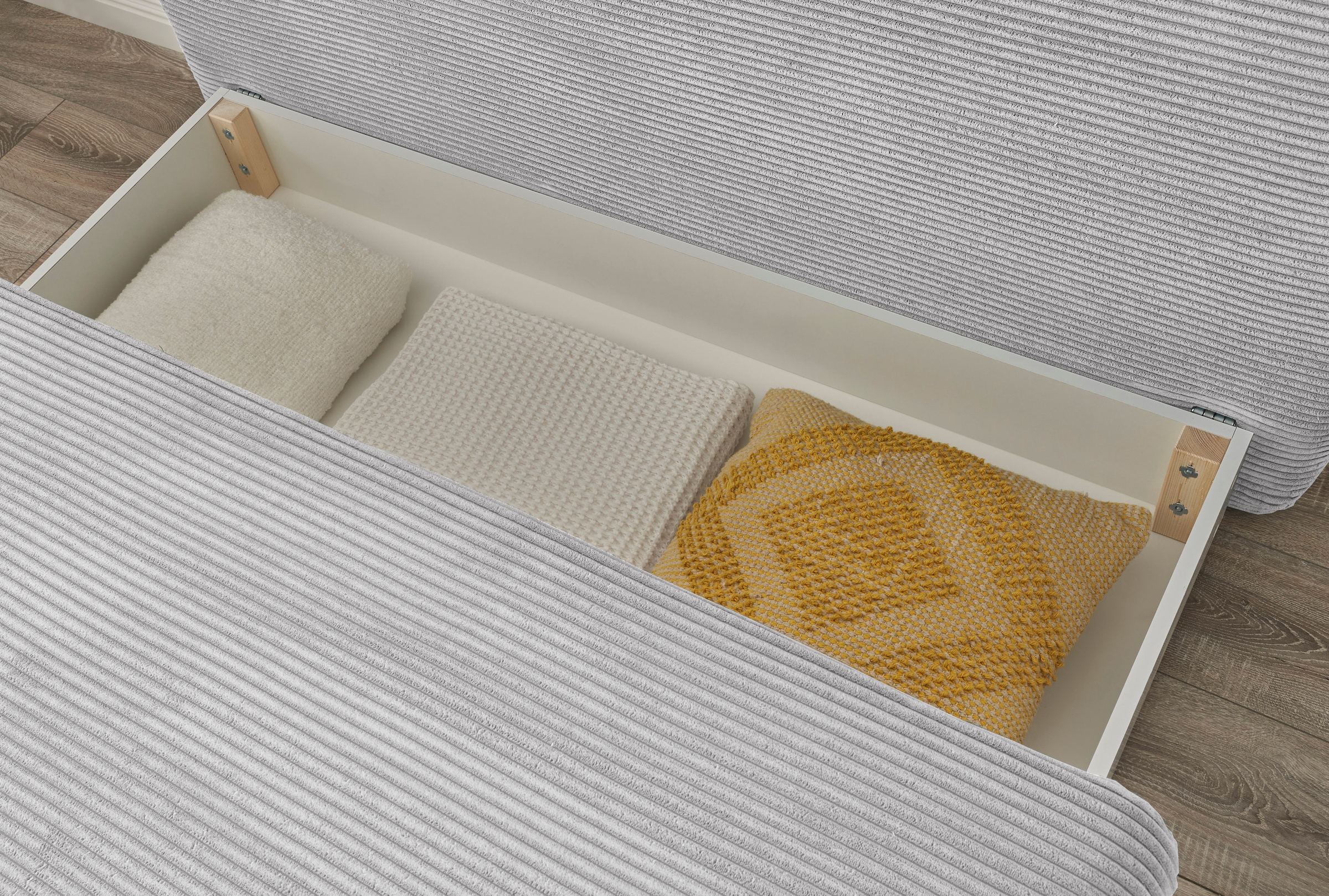 ED EXCITING DESIGN Schlafsofa »Charlie«, Schlafsessel mit Bettkasten & 1 Rückenkissen