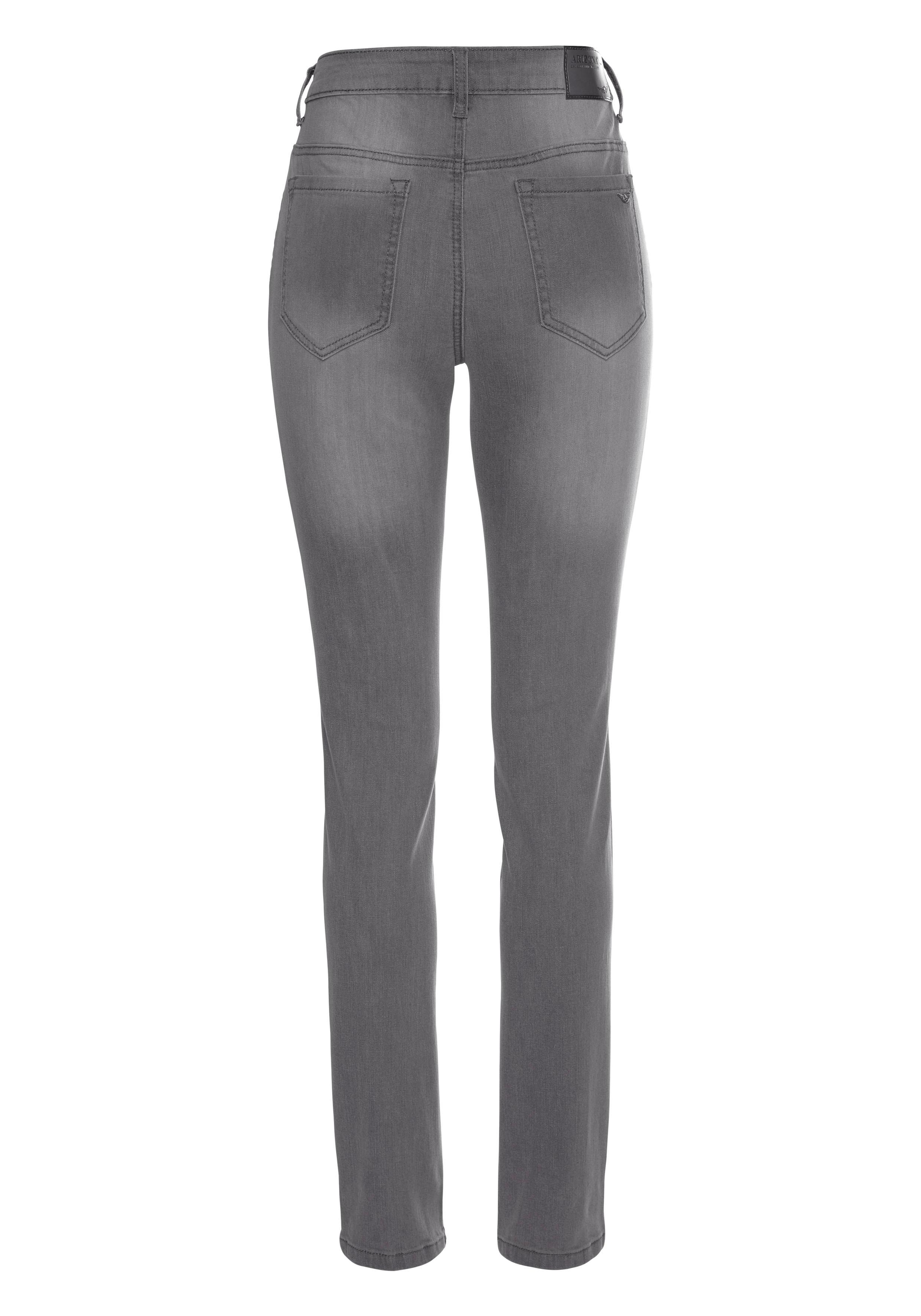 Arizona Slim-fit-Jeans »Curve-Collection«, hohe Leibhöhe, Five-Pocket-Design, Zip-Fly