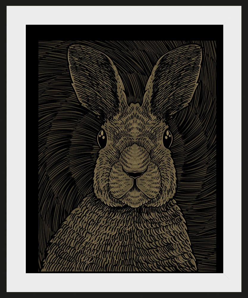 queence Bild »Aladin« Hase   Hasen   Haustiere   Kunst   Schwarz-Weiß 1 Stk günstig online kaufen