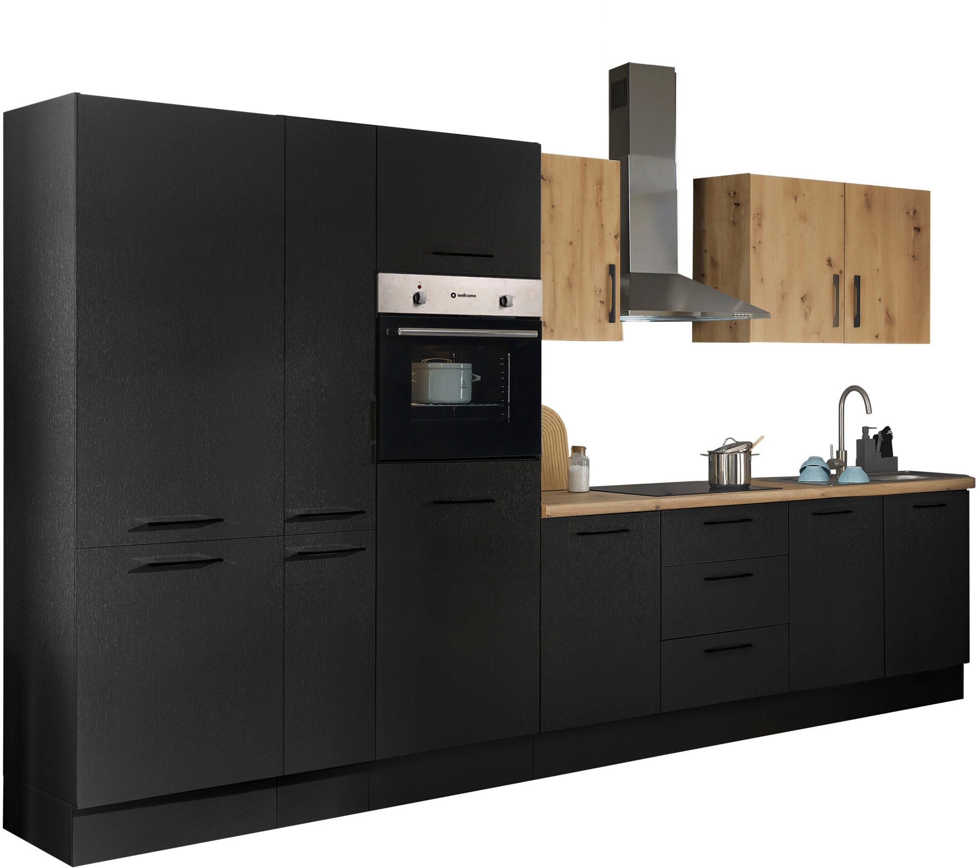 BASIC by Balculina Küchenzeile "Turin" Breite 360 cm, wahlweise mit E-Gerät günstig online kaufen