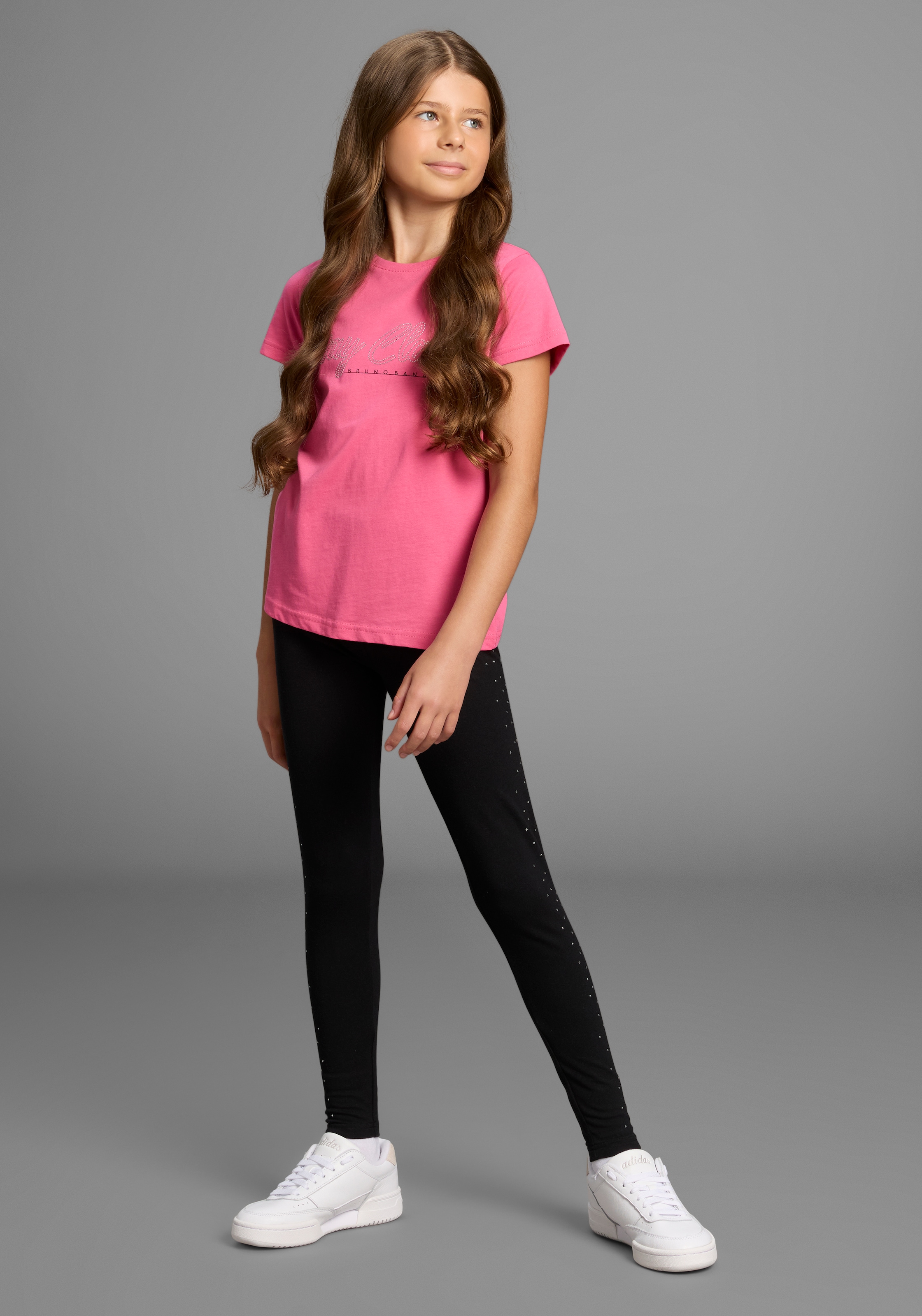 Bruno Banani Leggings »Hose mit Strass-Steinen«, NEU! BRUNO BANANI für TEENS. Glitzer-Leggings