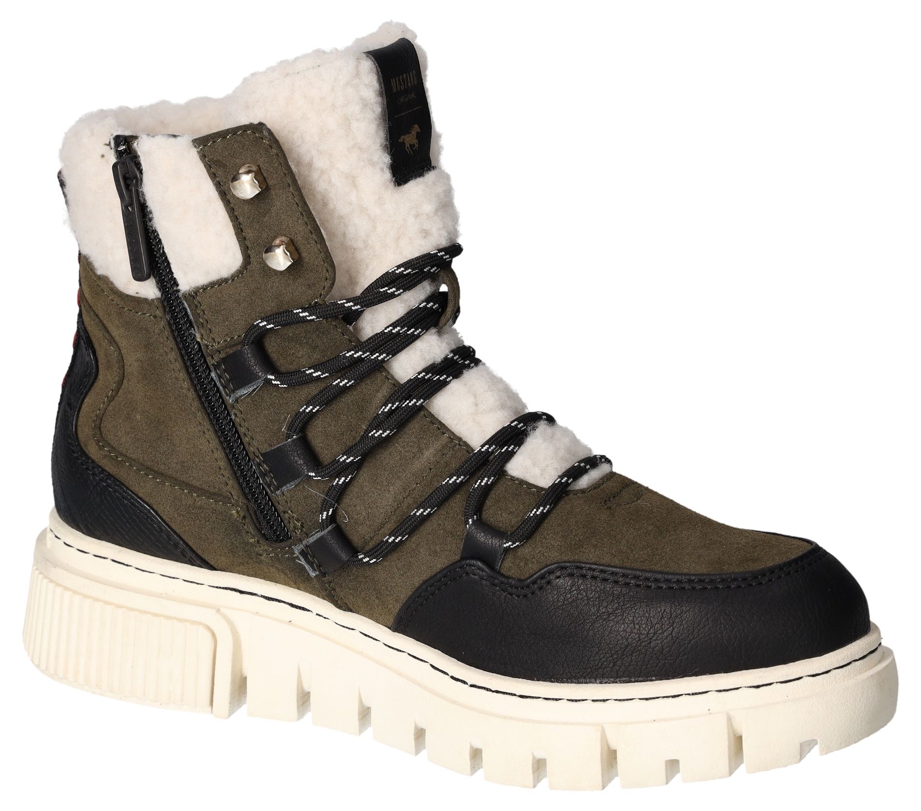 Mustang Shoes Winterboots, Schnürboots, Snowboots mit praktischem Innenreißverschluss
