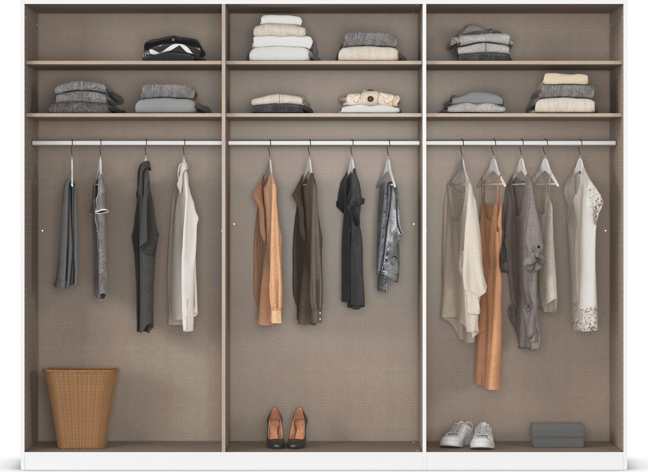 INOSIGN BY RAUCH Drehtürenschrank »Ferris Schrank Breite 2,10m BESTSELLER Schlafzimmerschrank«, Kleiderschrank mit Spiegel in den Ausführungen BASIC/CLASSIC/PREMIUM