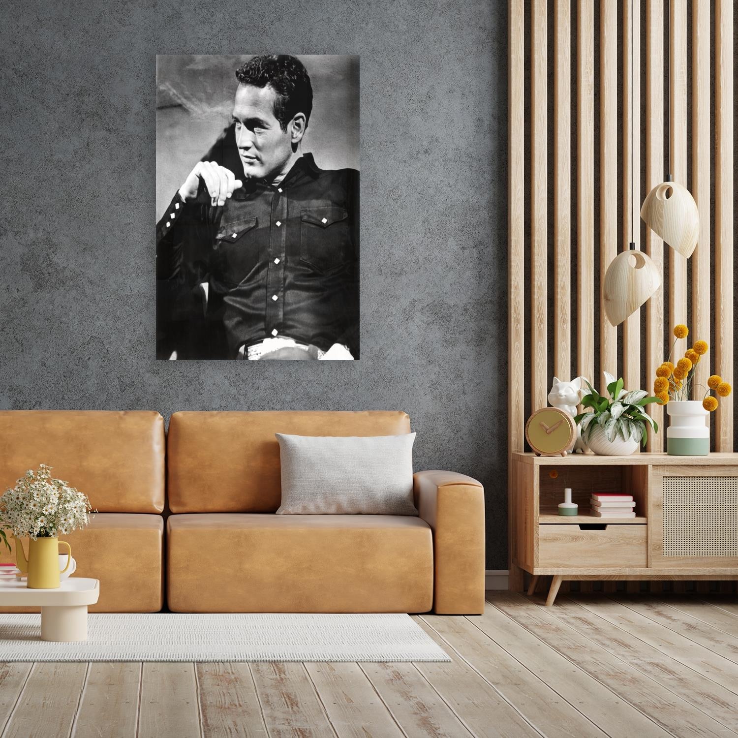 queence Acrylglasbild »Paul Newman«, Schwarz-Weiß-Mann-Stars-Portrait-Foto- günstig online kaufen