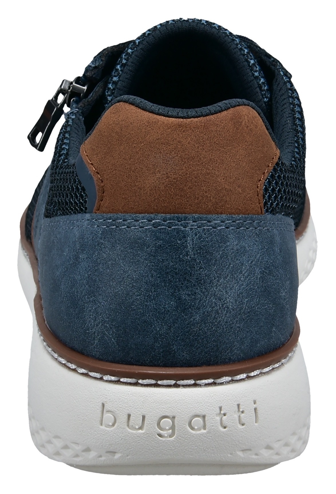 bugatti Schnürschuh, Schnürschuh, Freizeitschuh, Halbschuh mit zusätzlichem Reißverschluss