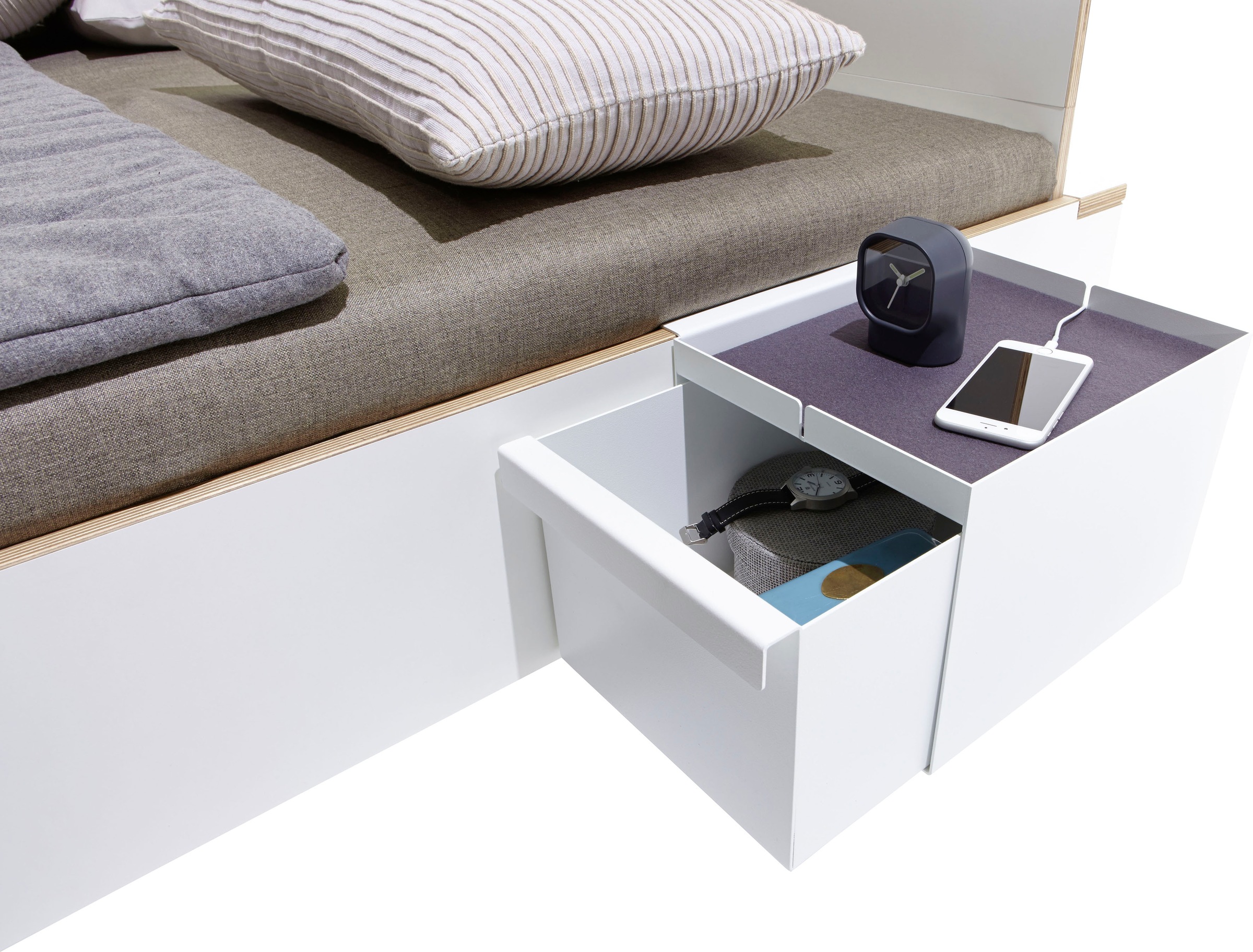 Müller SMALL LIVING Bett »NOOK«, in vier Breiten, Design by Michael Hilgers