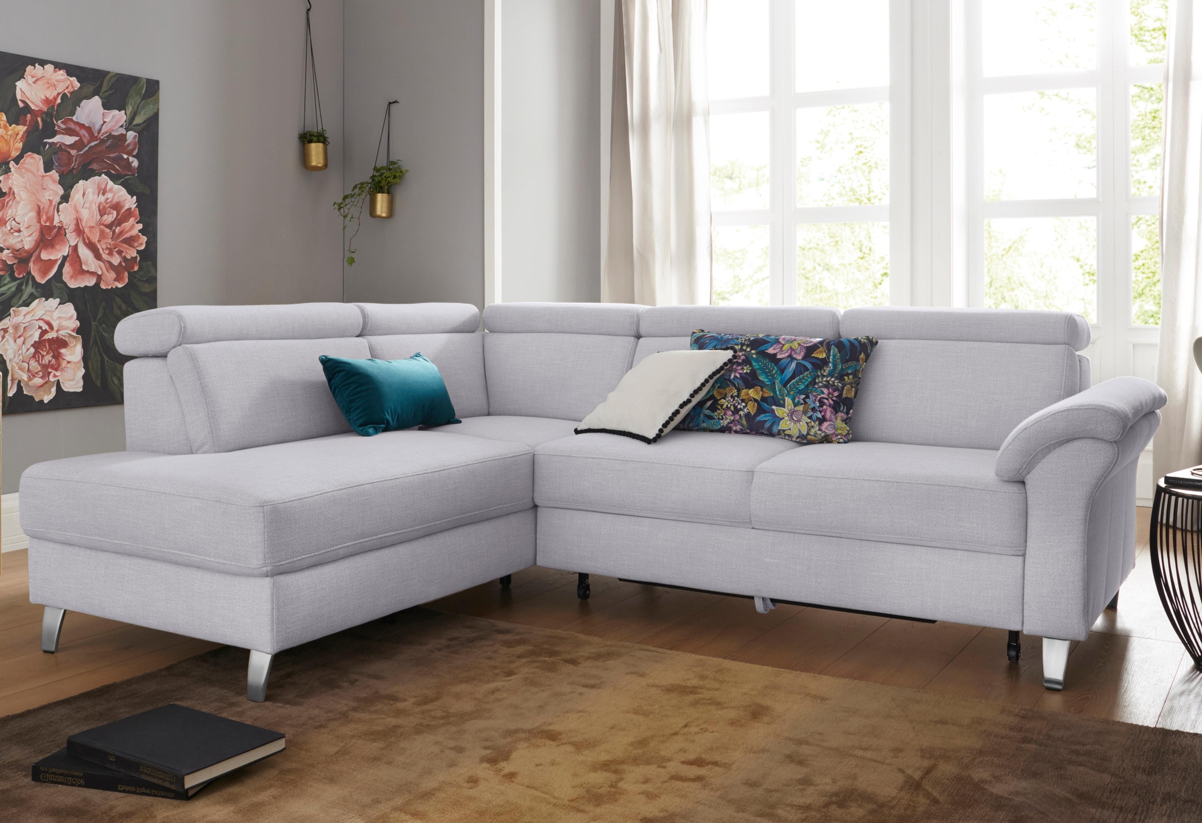 sit&more Ecksofa, inklusive Kopfteilverstellung, wahlweise mit Bettfunktion und Bettkasten