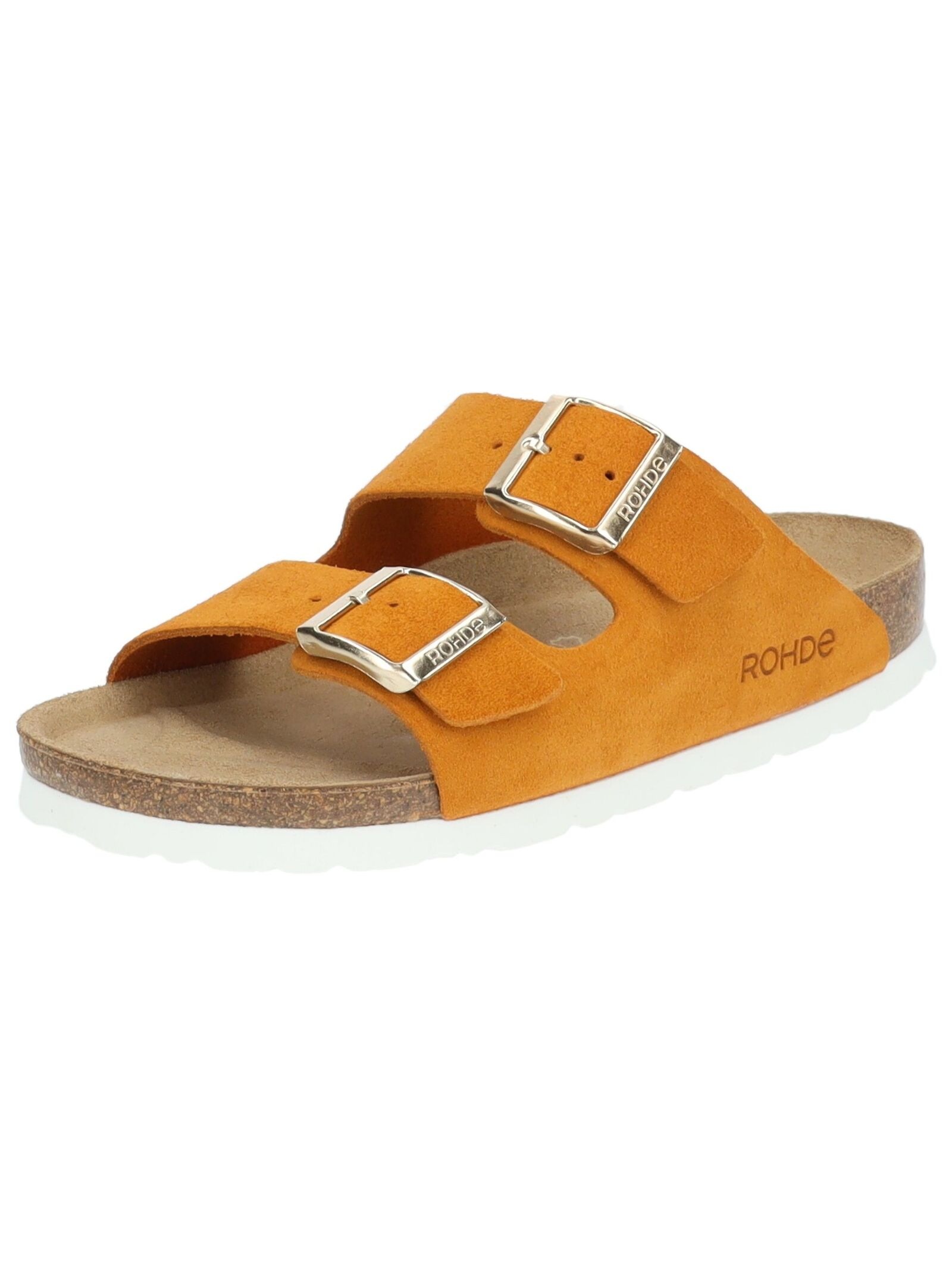 ROHDE Hausschuh »Pantoletten Veloursleder« Orange 36 36 Absatzhöhe: 25 cm