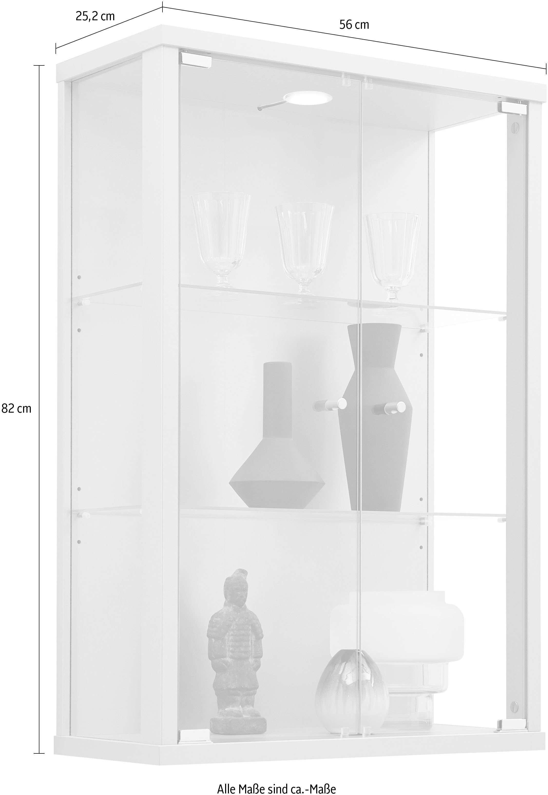 fif möbel Vitrine »OPTIMA«, Hängevitrine/Glasvitrine 2x Glastür,perfekt für Sammler,Sammlervitrine