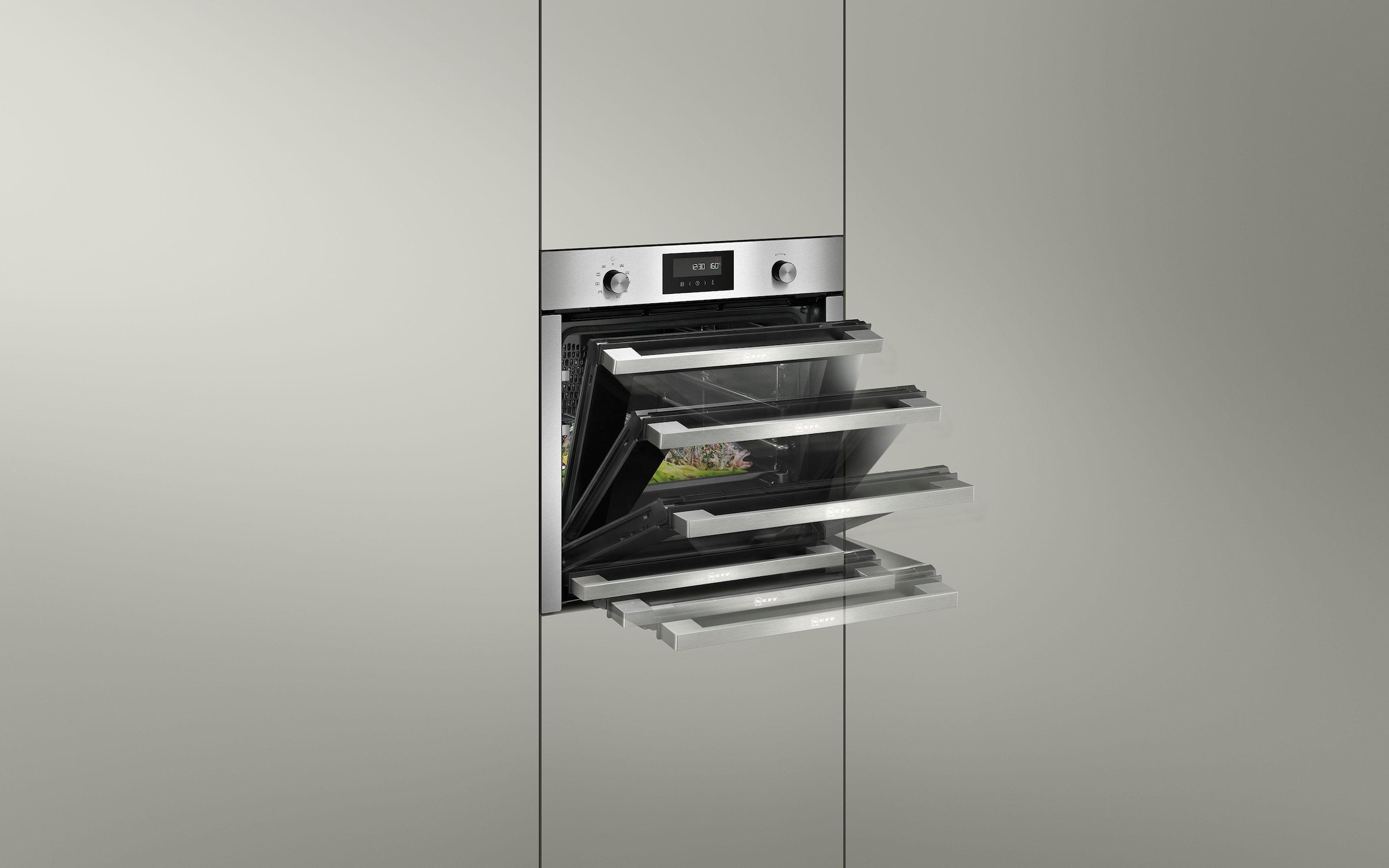 9. Bild von NEFF Einbaubackofen »B4CCE2AN0«, B4CCE2AN0, mit Teleskopauszug nachrüstbar, easyClean, mit Slide&Hide®