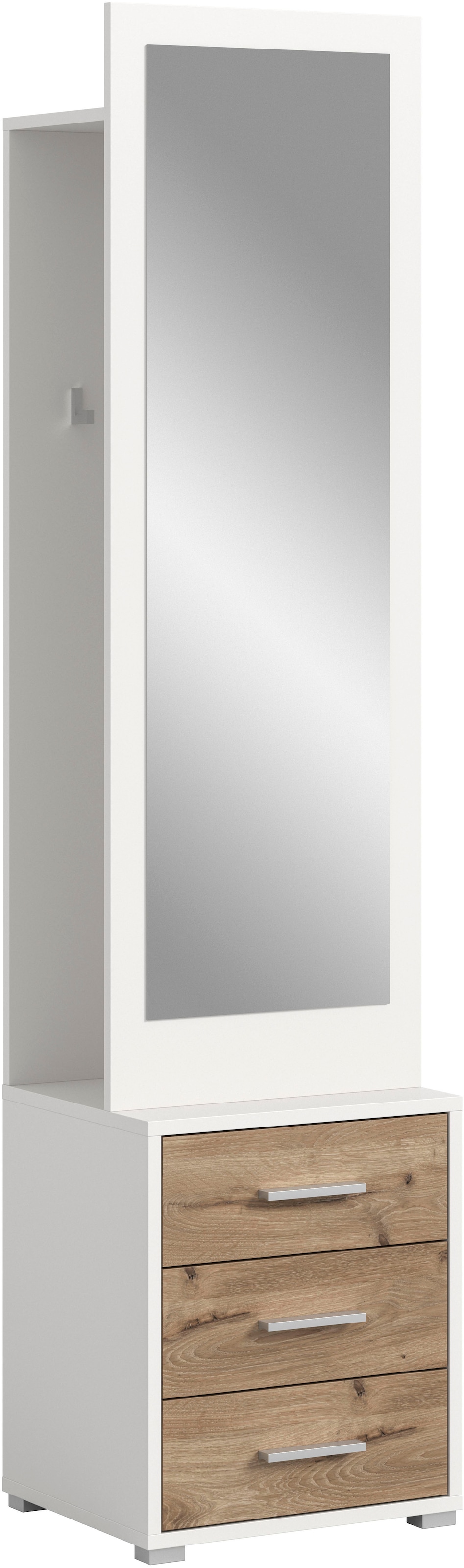 INOSIGN Kompaktgarderobe »Morrea, Höhe 190 cm, 3 Schubkästen, 3 Haken, 1 Kleiderstange«, (1 St.), schmale Garaderobe, Stauraum, Flur, Diele