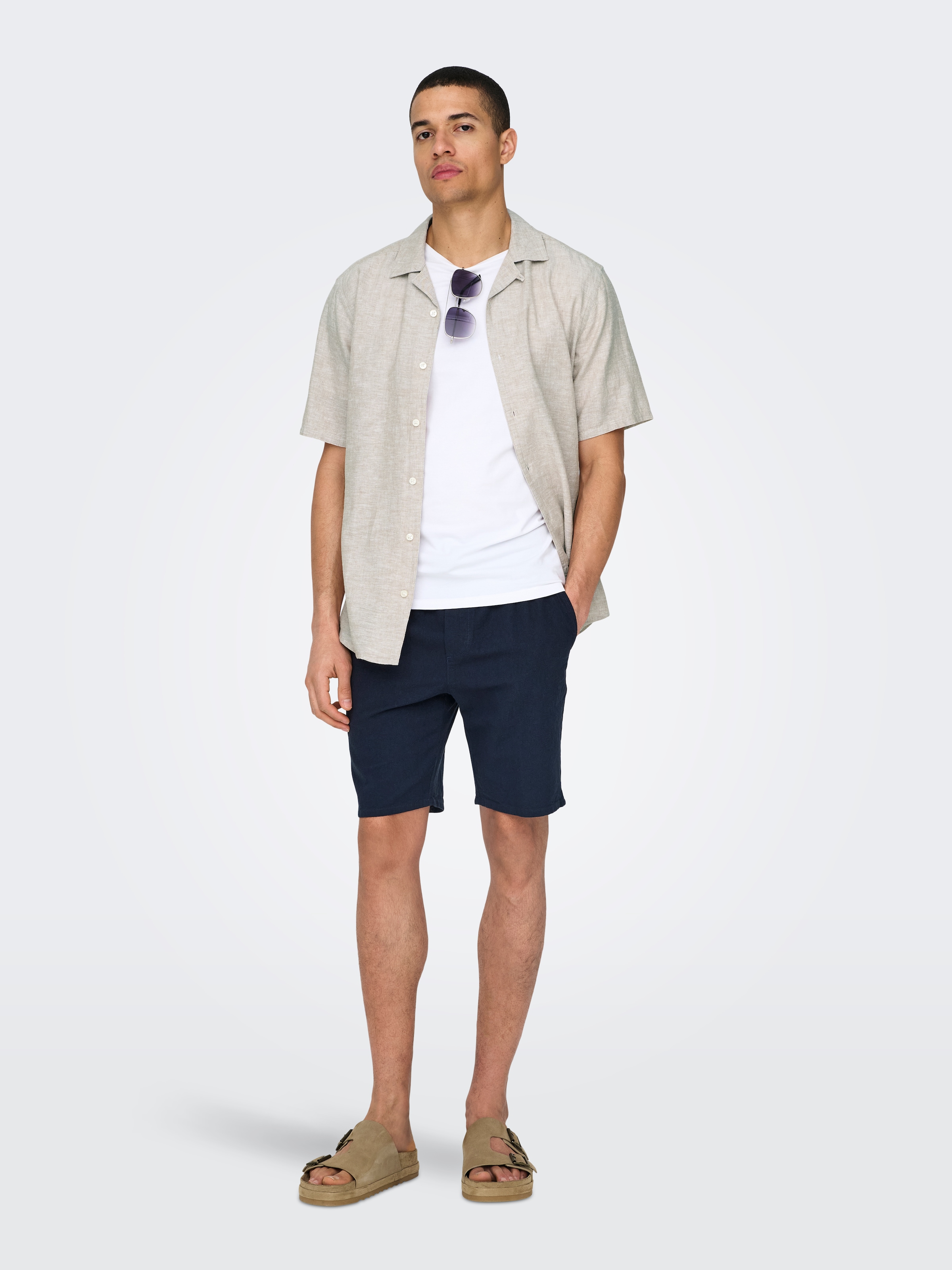 ONLY & SONS Shorts »ONSLINUS 0007 COT LIN SHORTS NOOS«