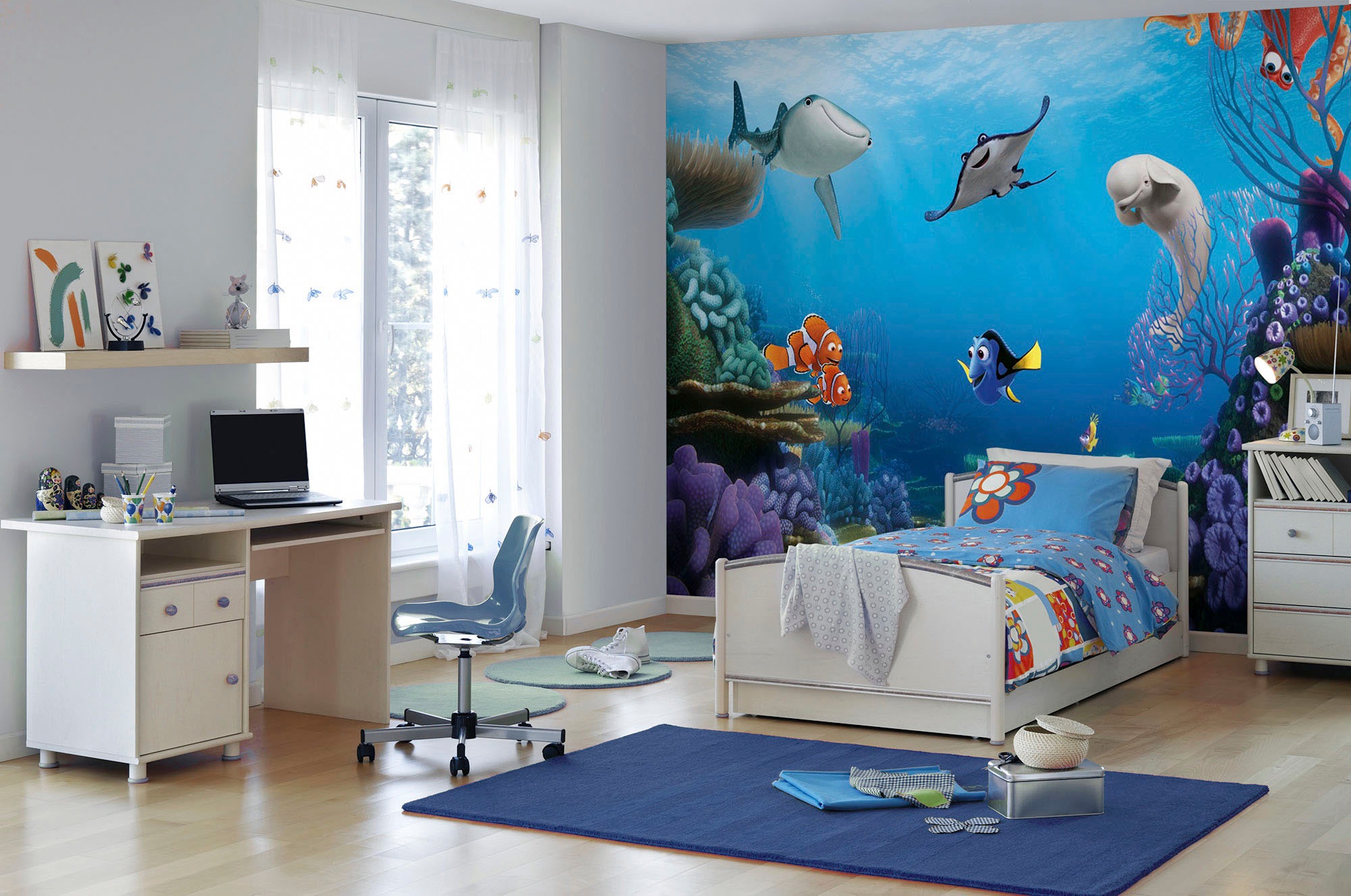 Komar Vliestapete »Digitaldruck Vlies - Finding Dory - Größe 400 x 260 cm«, bedruckt, Wohnzimmer, Schlafzimmer