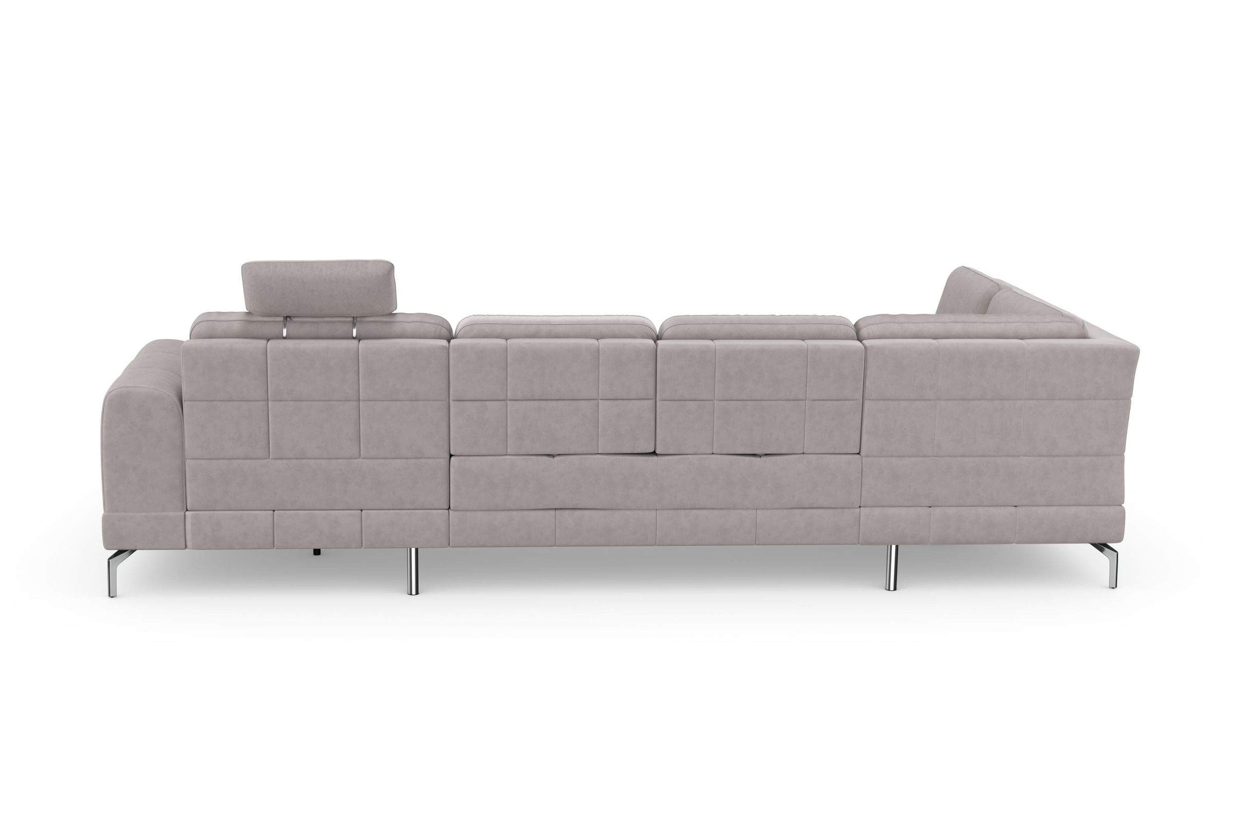 sit&more Wohnlandschaft »Bendigo U-Form«, inklusive Sitztiefenverstellung, Bodenfreiheit 15 cm, in 2 Fußfarben