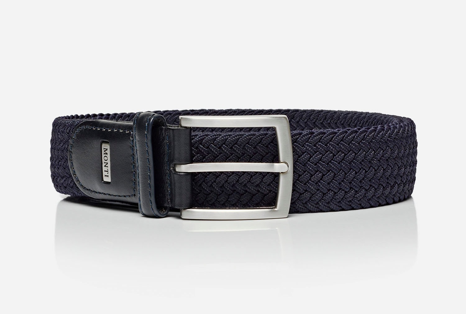 MONTI Ledergürtel »HAMBURG«, 3,5 cm breit, Elastischer Flechtgürtel, Casual-Business-Sportiv